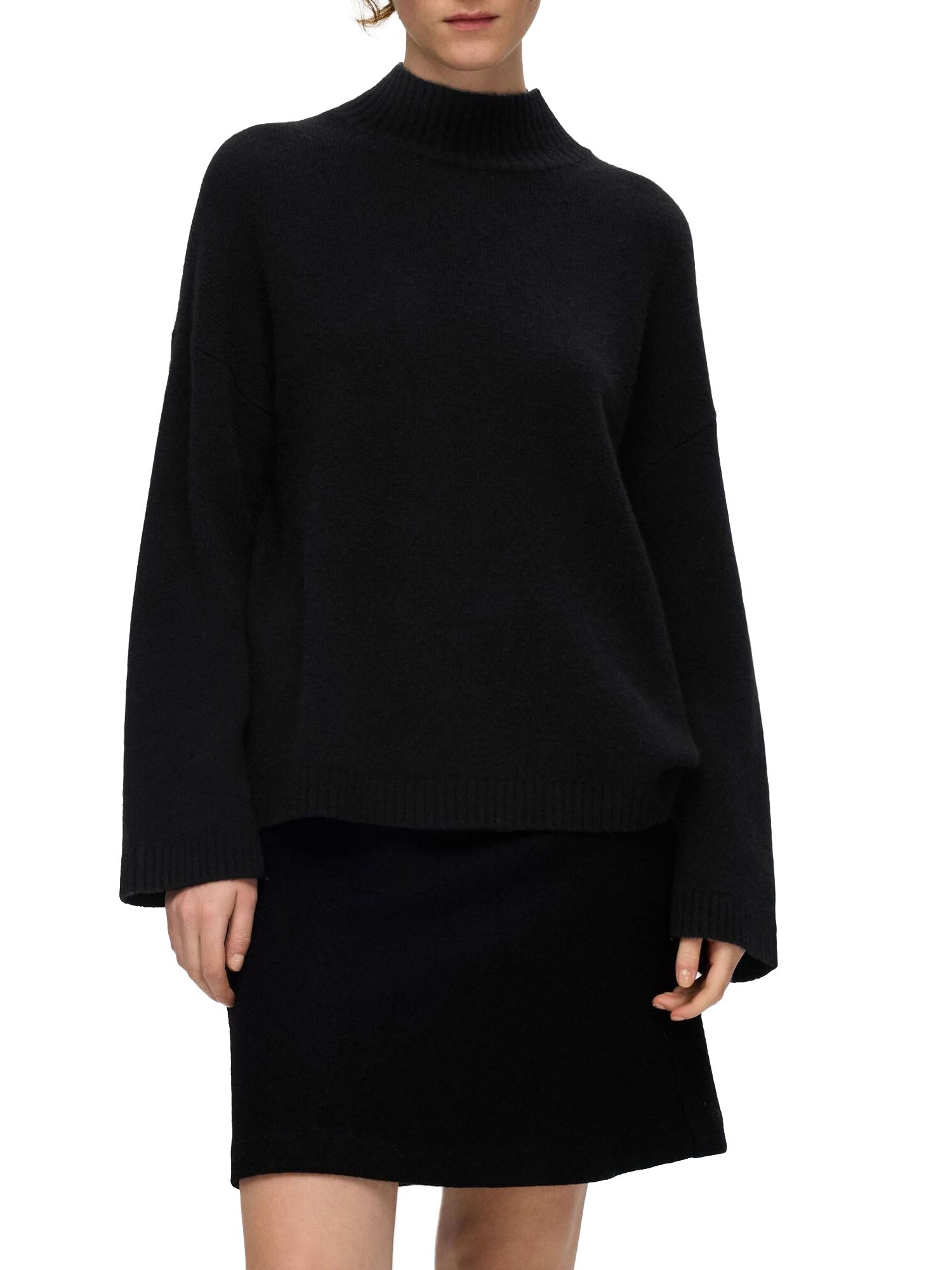 Slfcille Ls Knit Col Haut