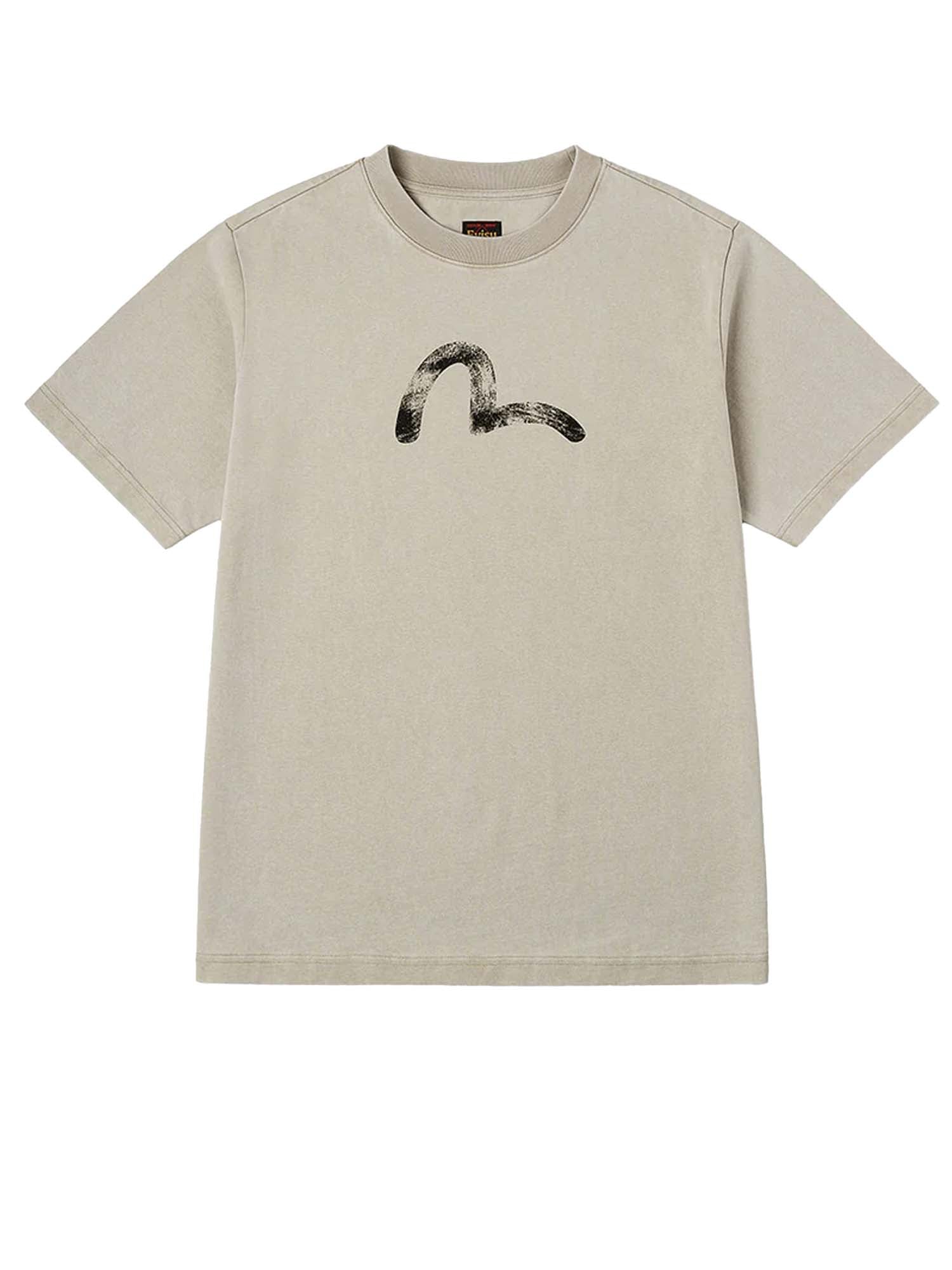 Hand-Drawn Seagull Print Relax Fit T-Shirt