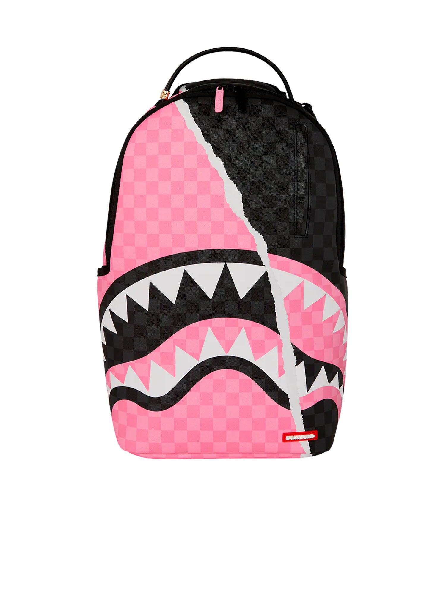 Pink And Black Tear Sip Backpack