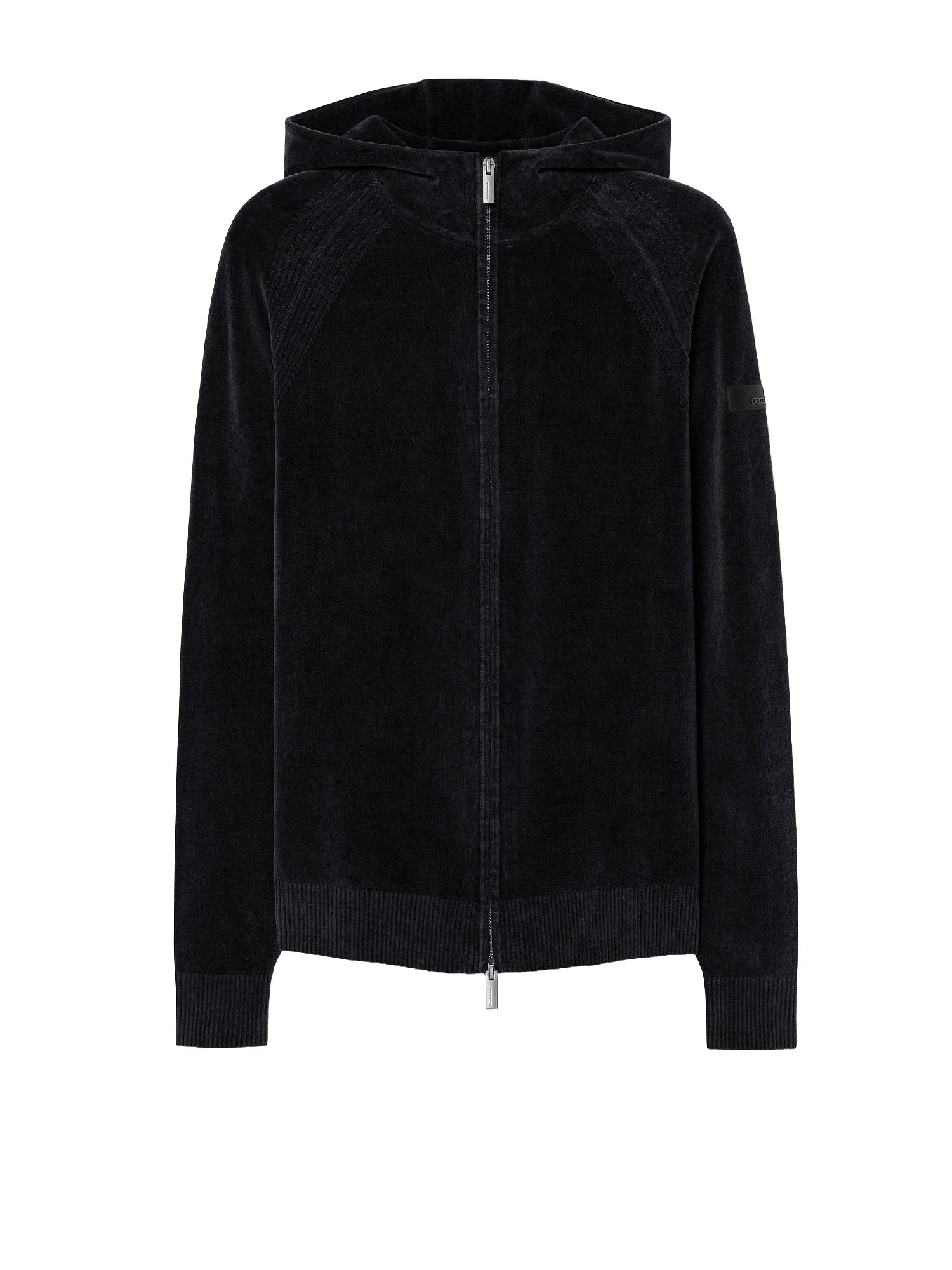 Velvet Techno Wash Hood Zip Knit