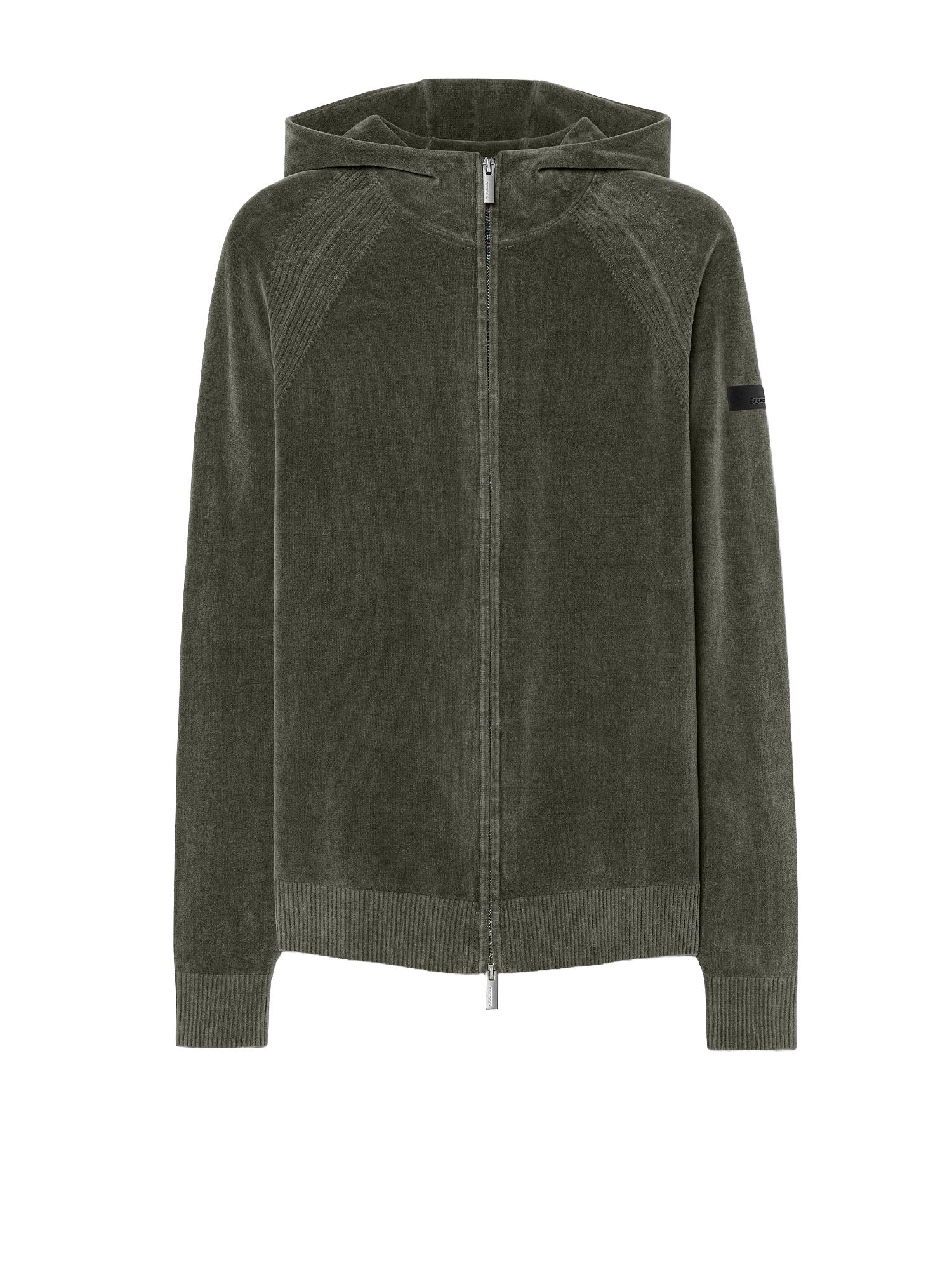 Velvet Techno Wash Hood Zip Knit