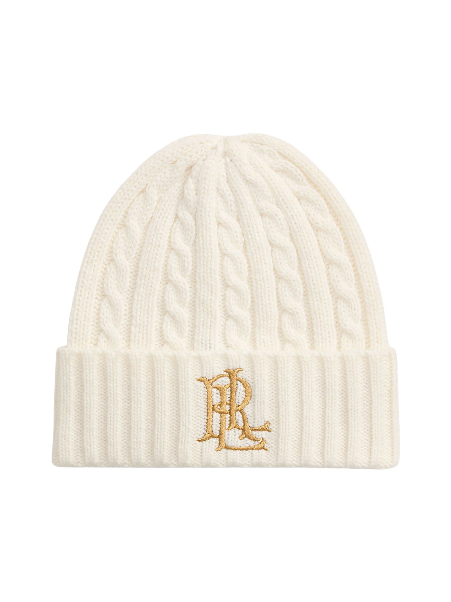 Berretto beanie a trecce con logo ricamato