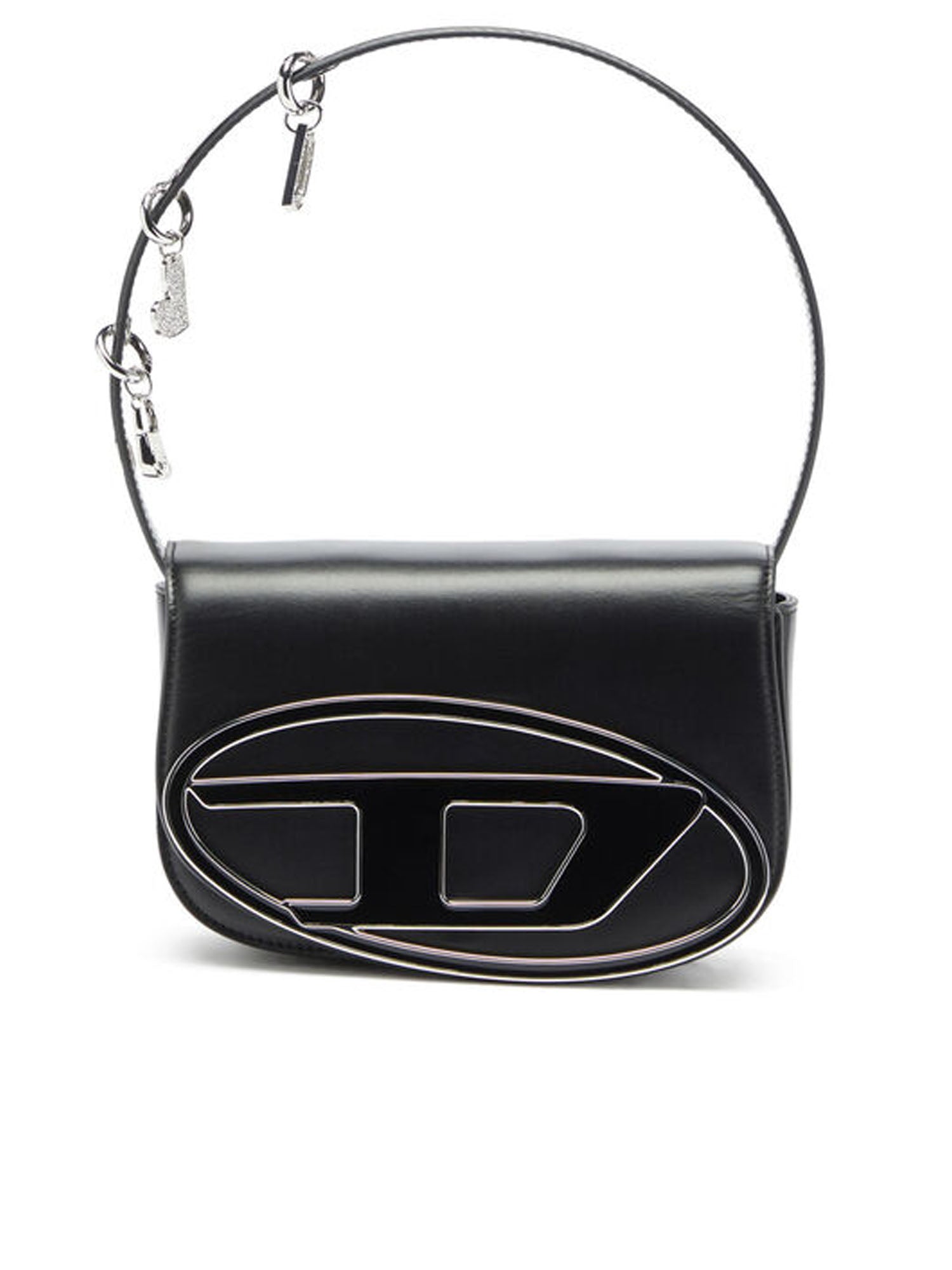 1DR -Iconica borsa a spalla in pelle con charms sul manico