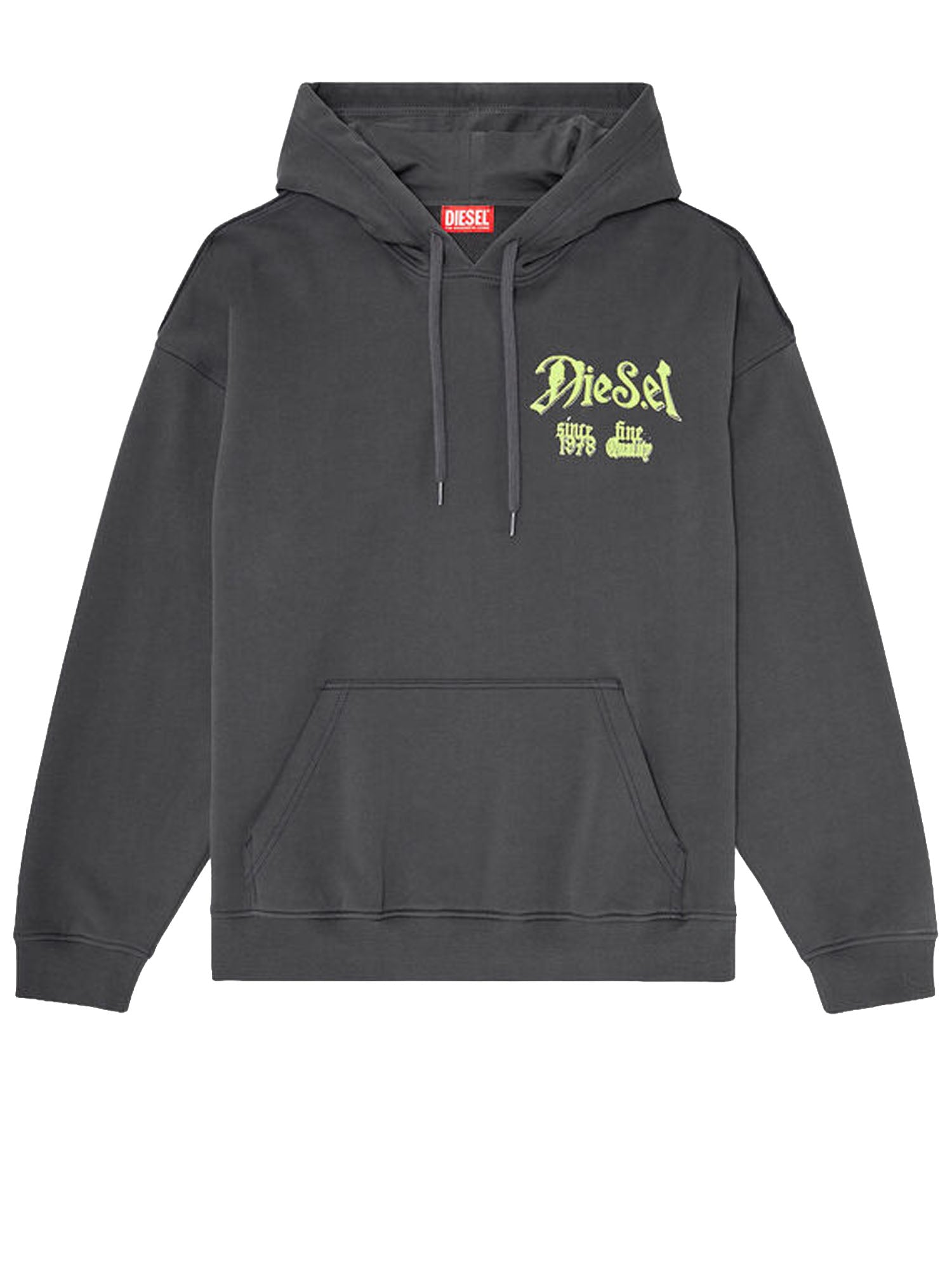 Sudadera de algodón con gráficos flocados