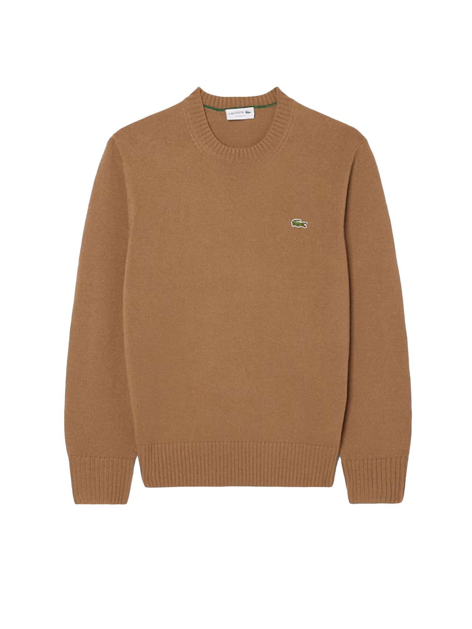 Maglione a girocollo in lana cardata
