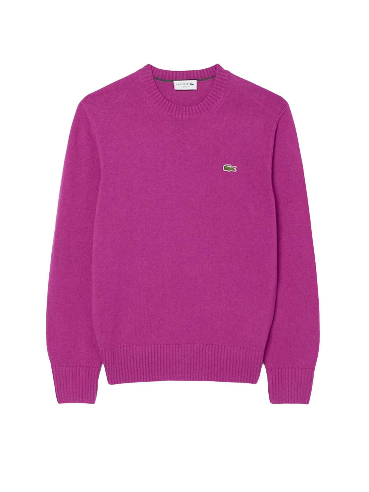 Maglione a girocollo in lana cardata