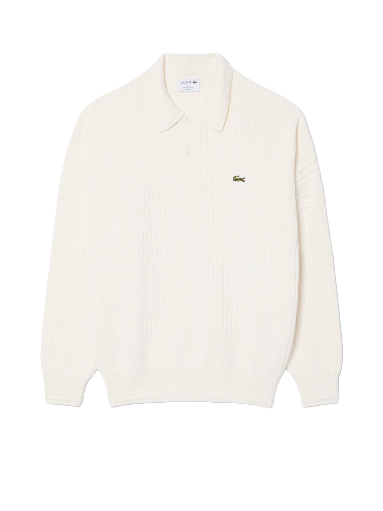 Maglione con colletto a polo in cotone Made in France