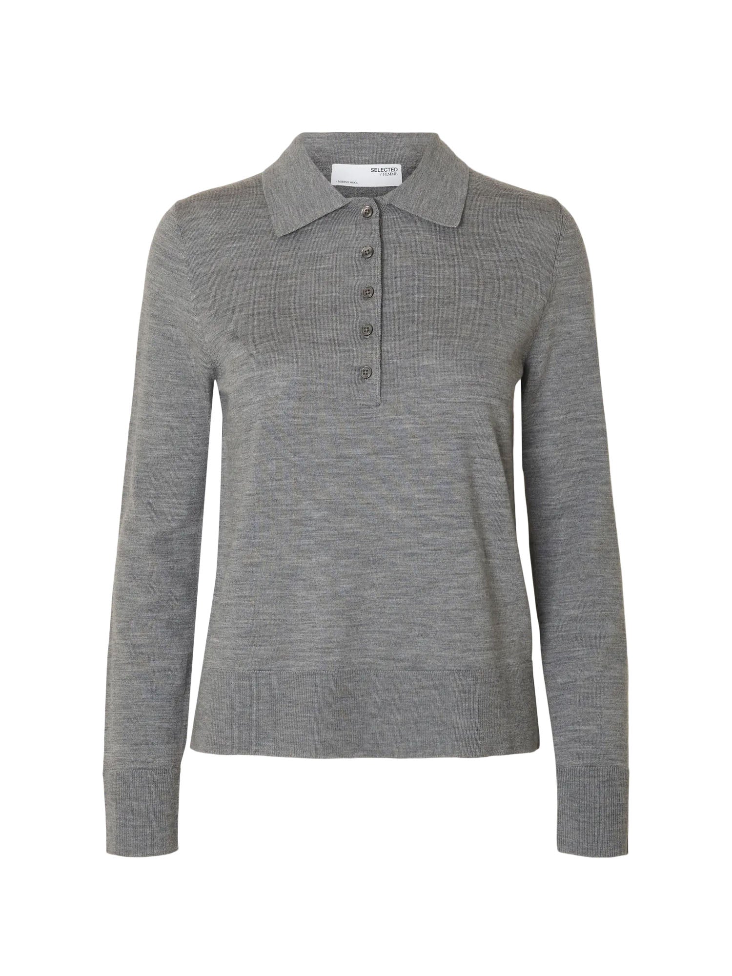 SLWThea LS Knit Merino Collar