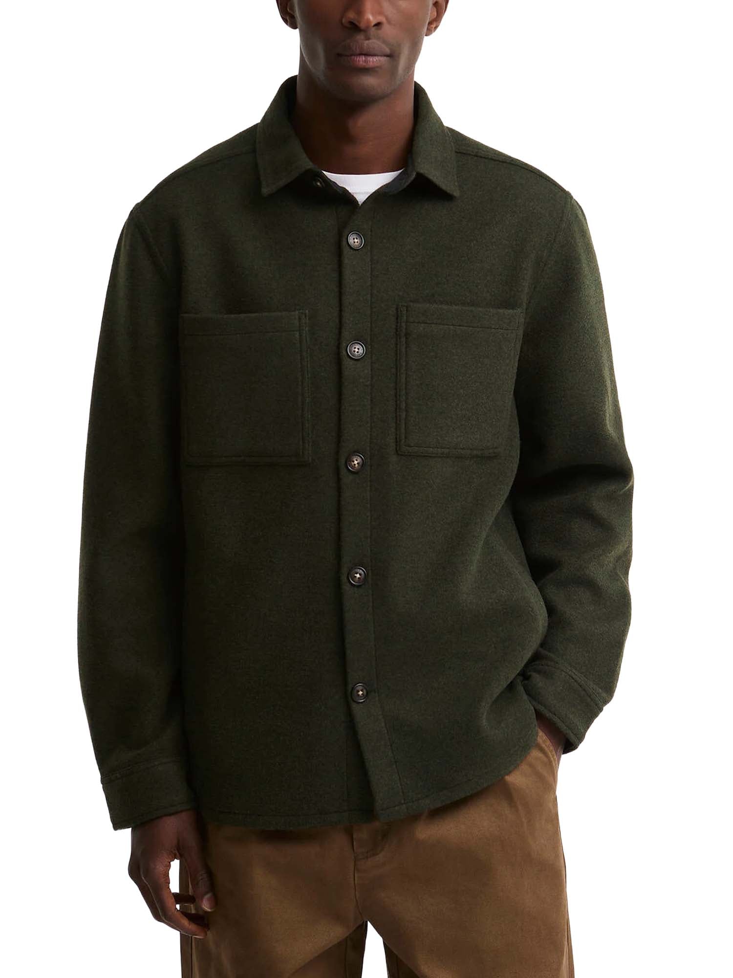 Overshirt misto lana Marltown leggermente aderente