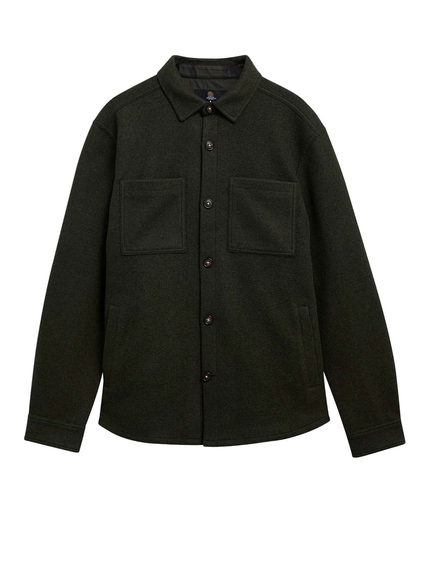 Sobrecamisa de mezcla de lana Marltown ligeramente entallada