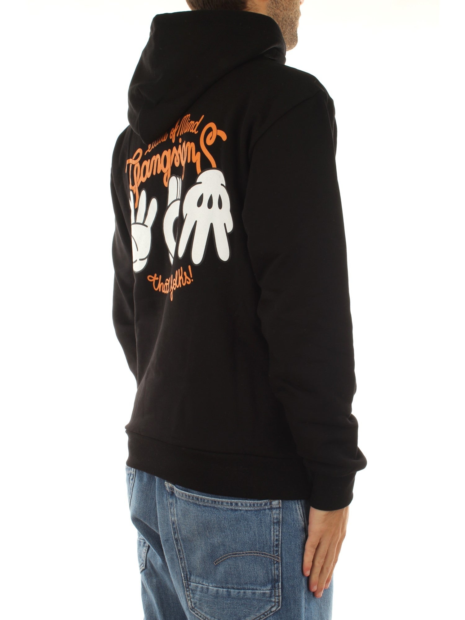 5tate Of Mind Felpa Con Cappuccio Gang Sign Hoodie Nero