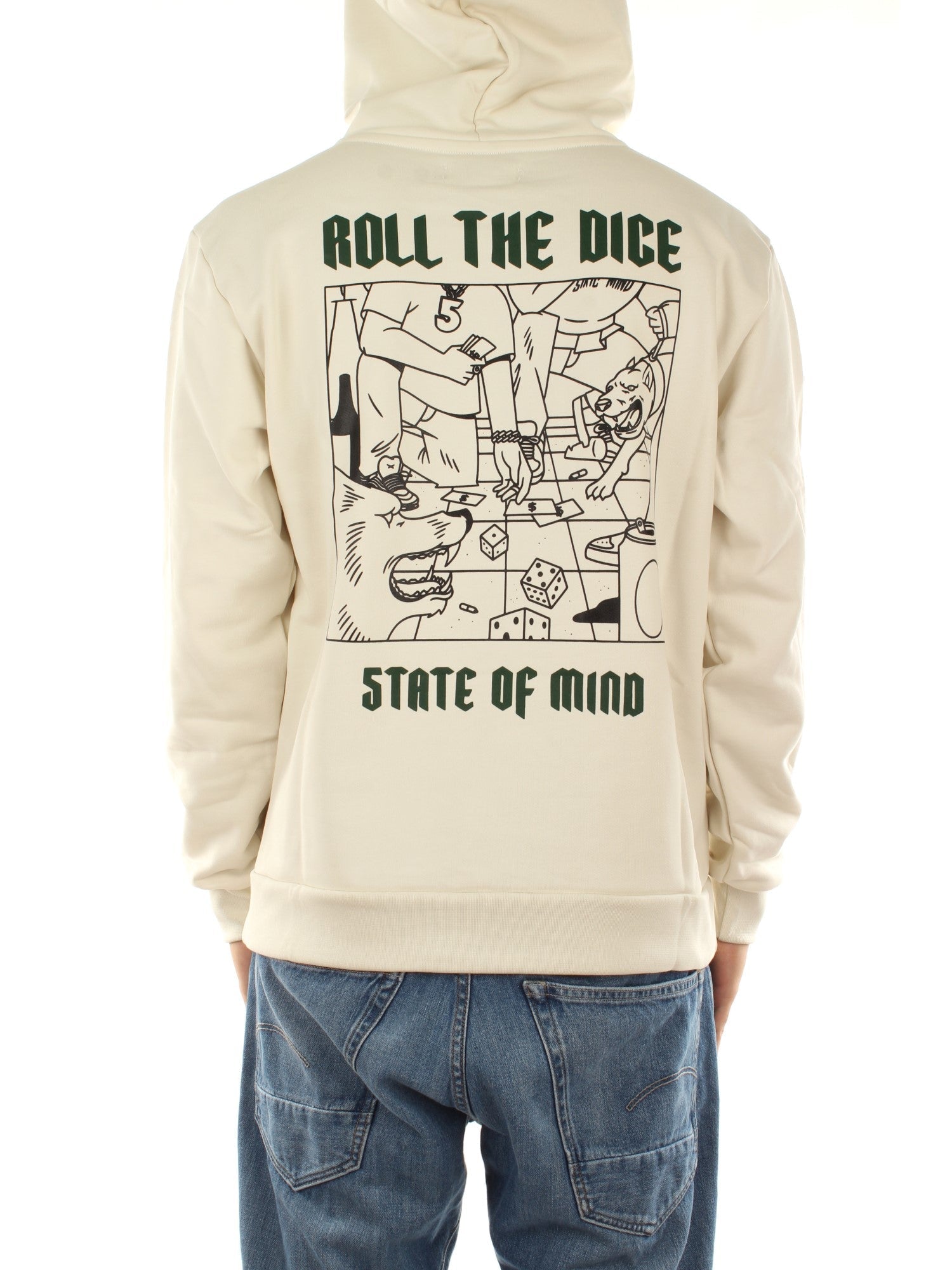 5tate Of Mind Felpa Con Cappuccio Roll The Dice Hoodie Nero