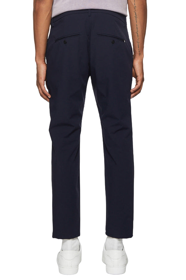Dondup Pantalone Slim Chino Alfredo In Popeline Tecnico Blu