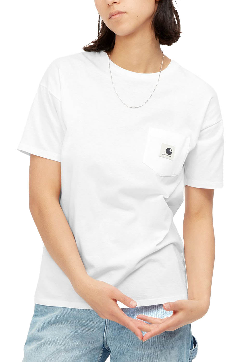 Carhartt Wip W' S/S Pocket T-Shirt Bianco