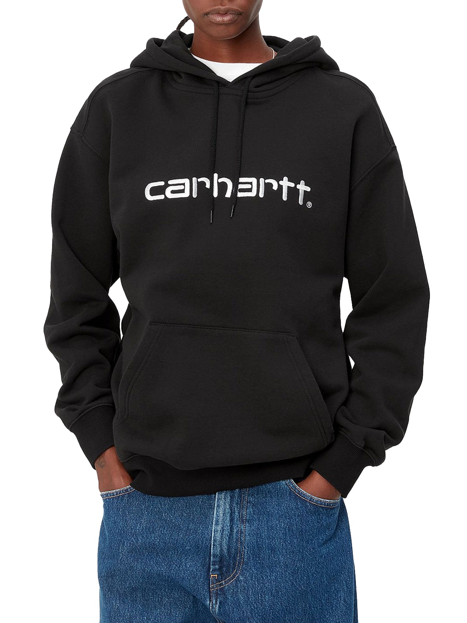 Carhartt Wip W' Hooded Carhartt Sweatshirt Nero