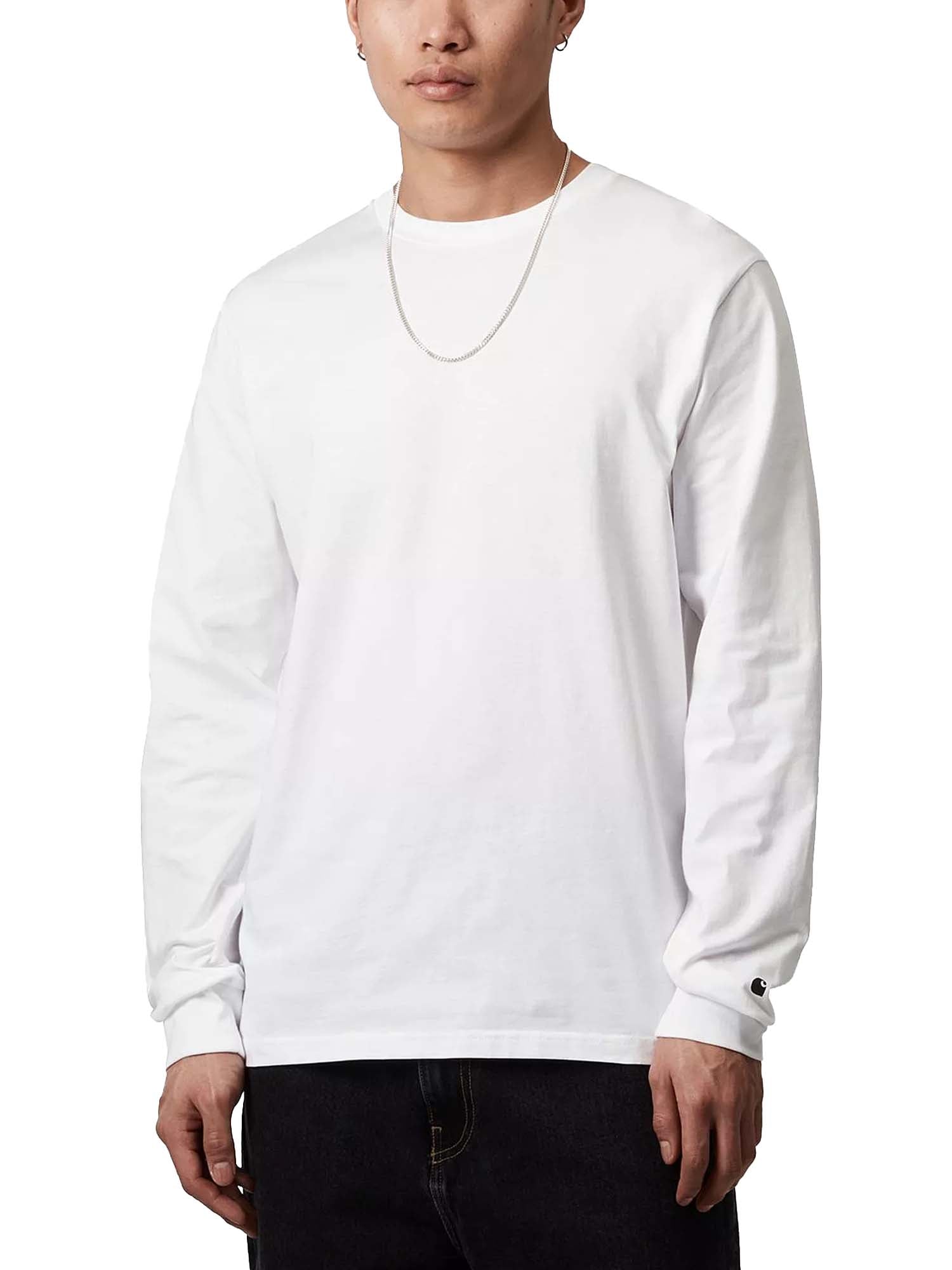 Carhartt Wip L/S Base T-Shirt Bianco