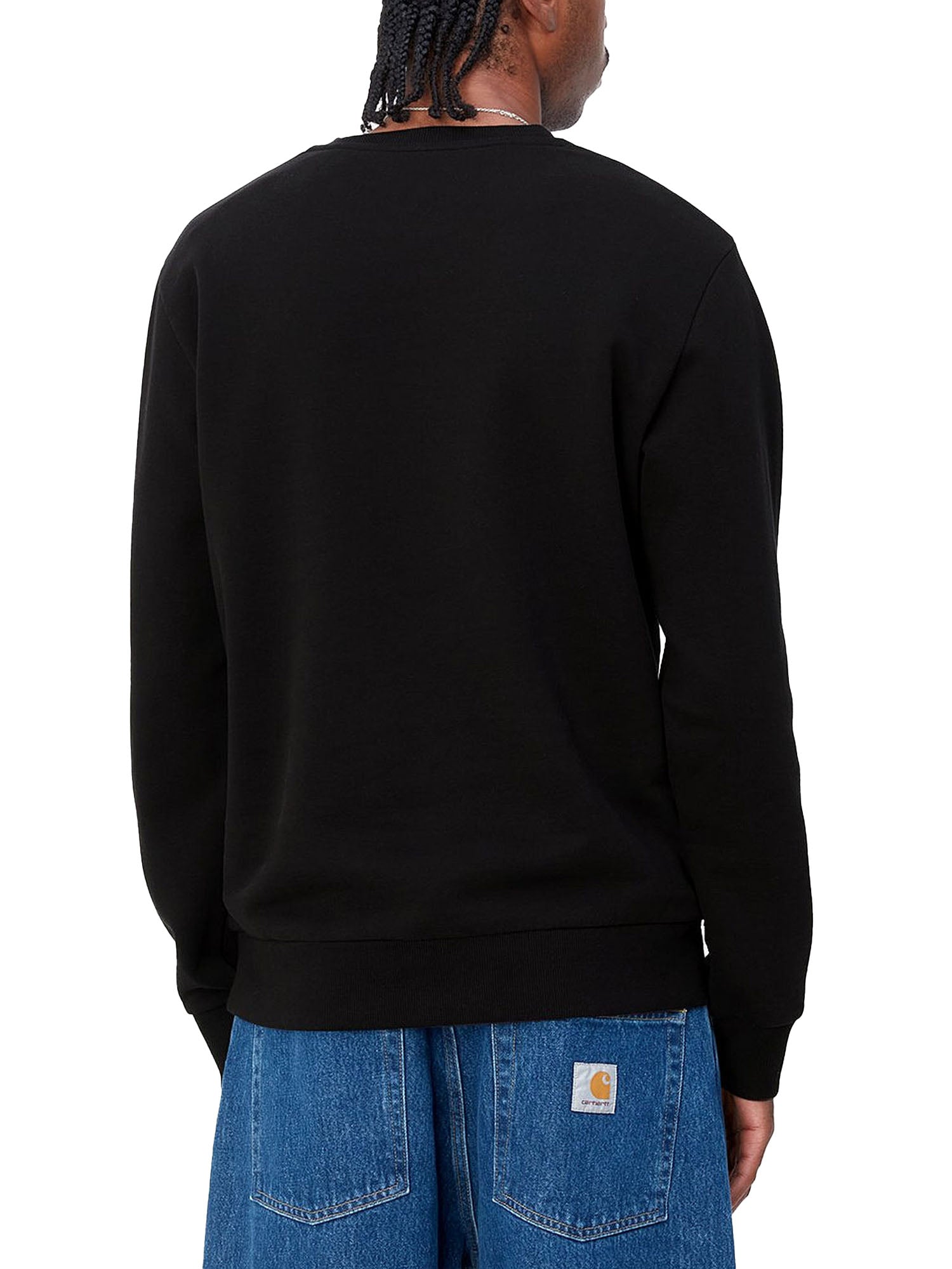Carhartt Wip Script Embroidery Sweat Nero