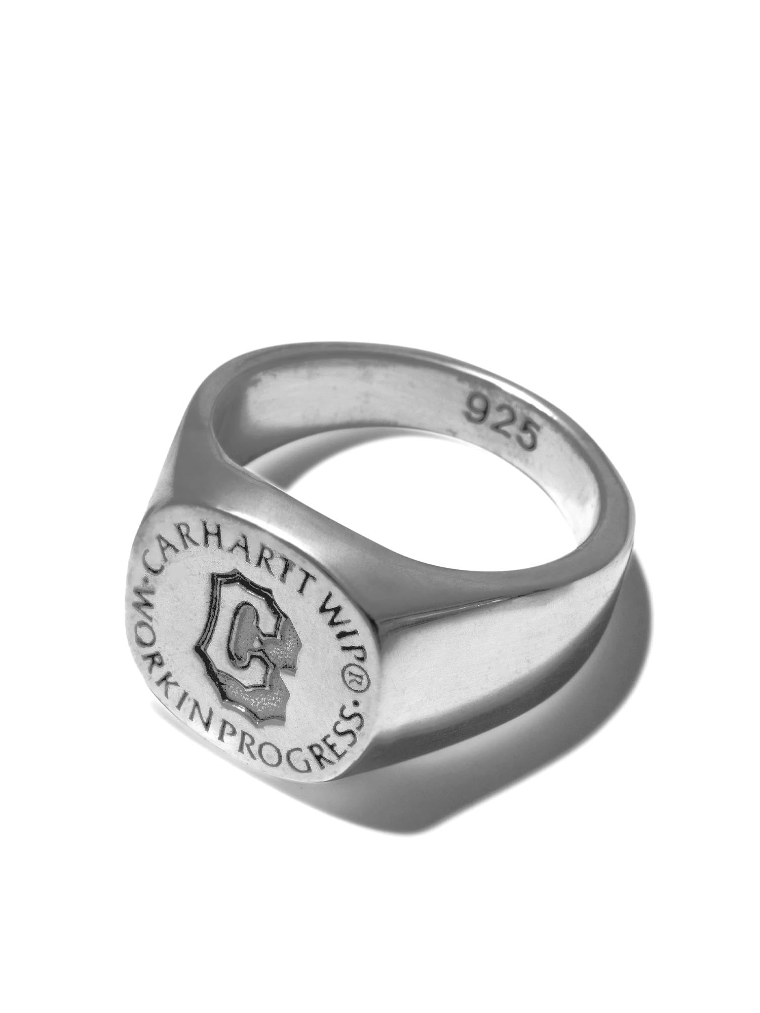 Carhartt Wip Varsity Signet Ring Argento