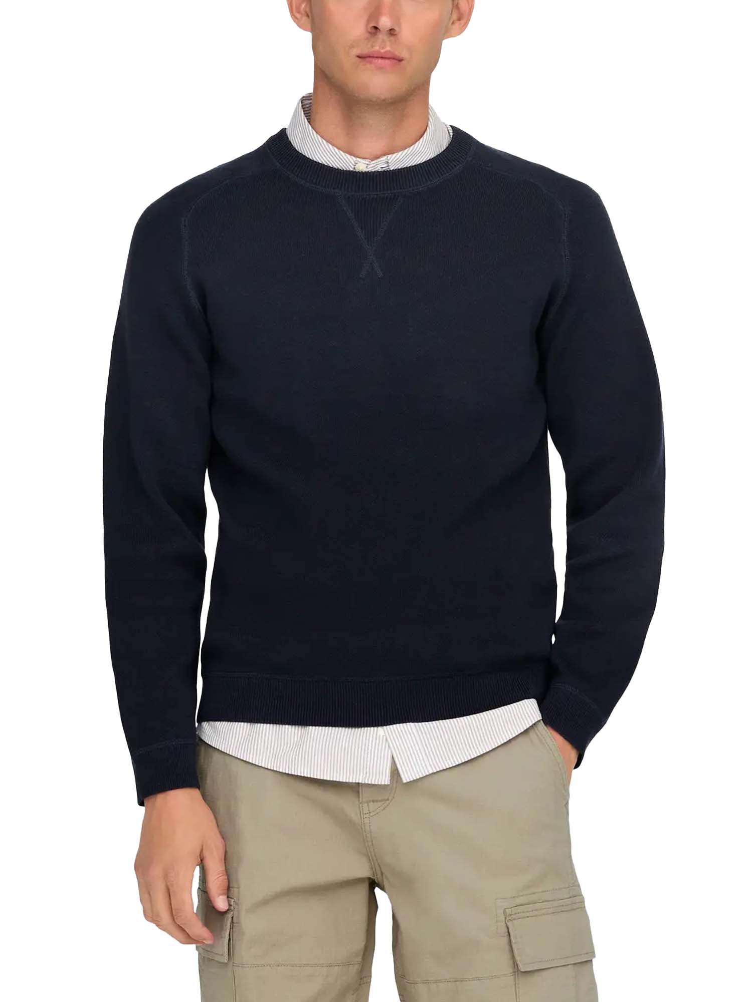 Only & Sons Maglione Pin Girocollo Blu