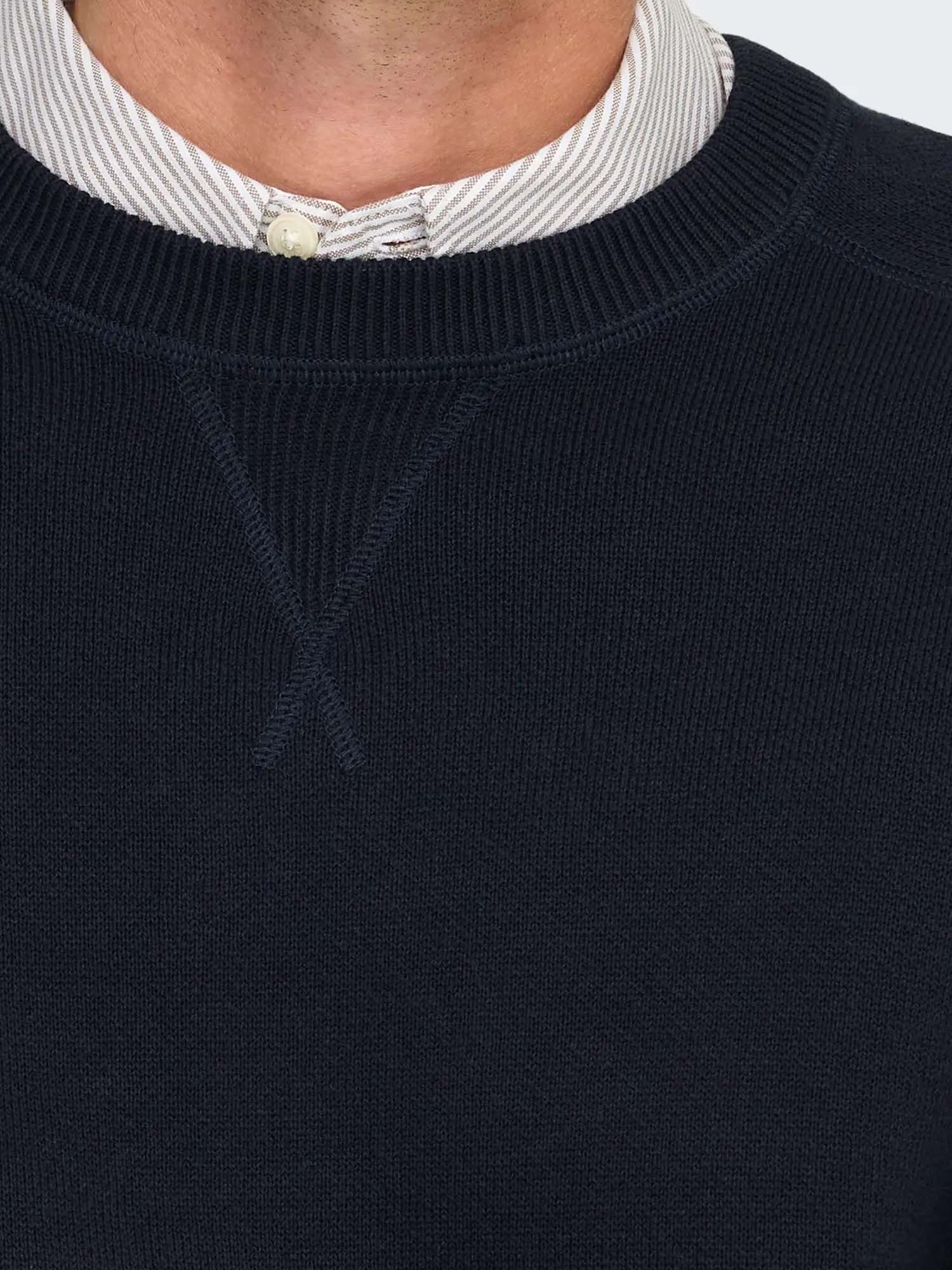 Only & Sons Maglione Pin Girocollo Blu