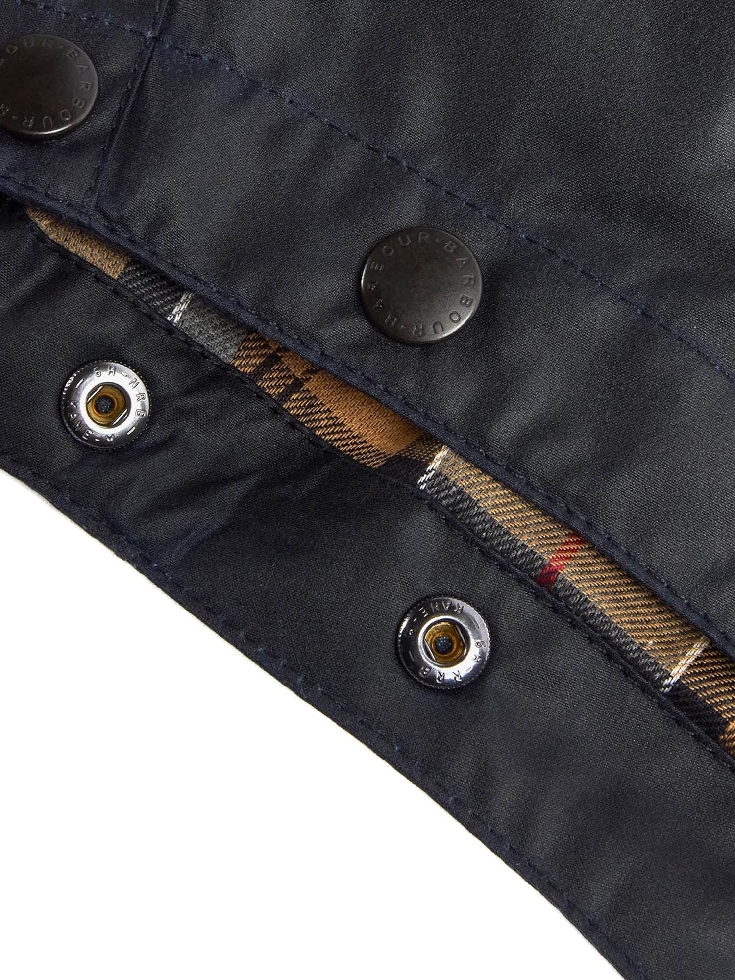 Barbour Cappuccio in cotone cerato Blu