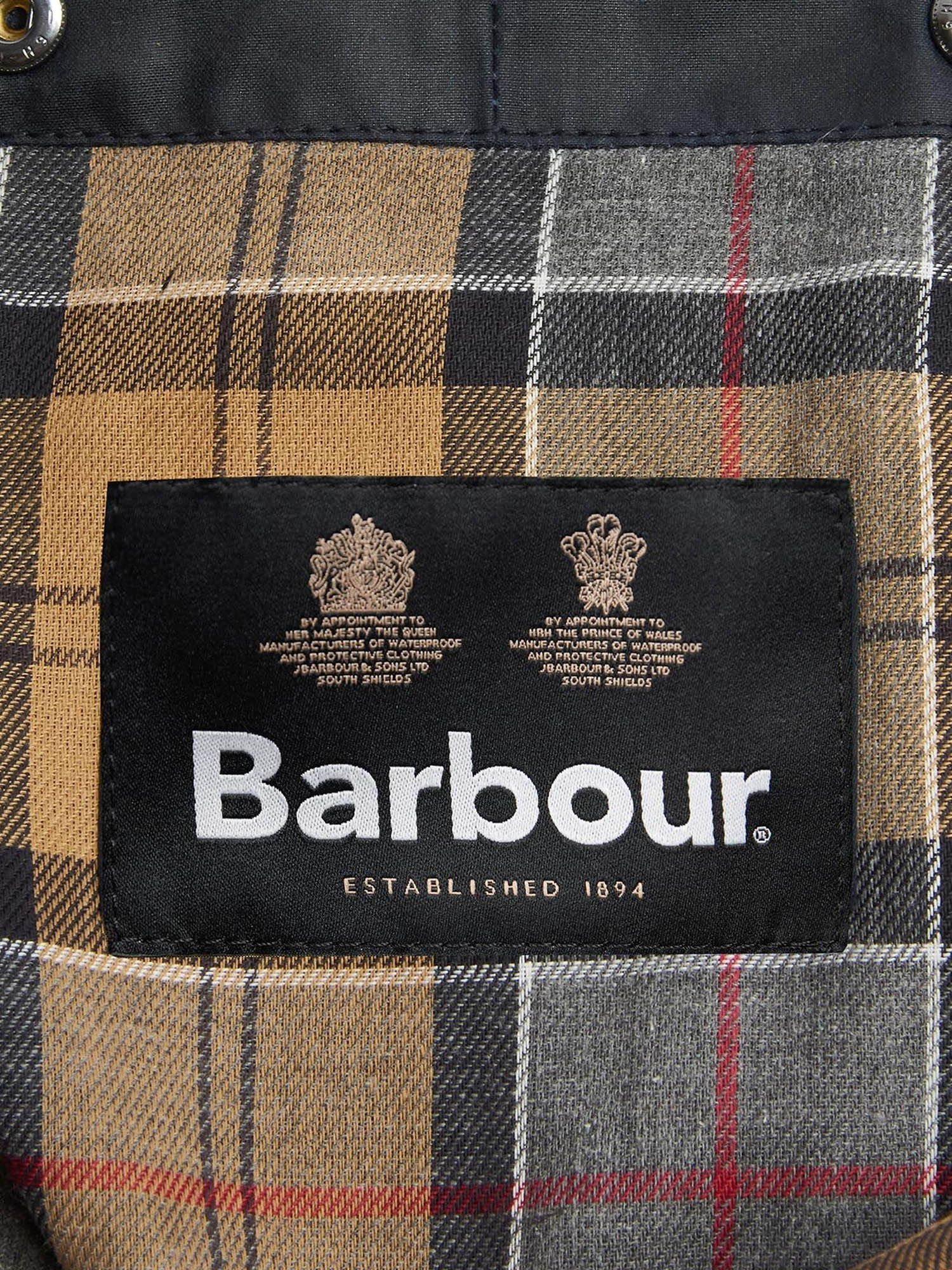 Barbour Cappuccio in cotone cerato Blu