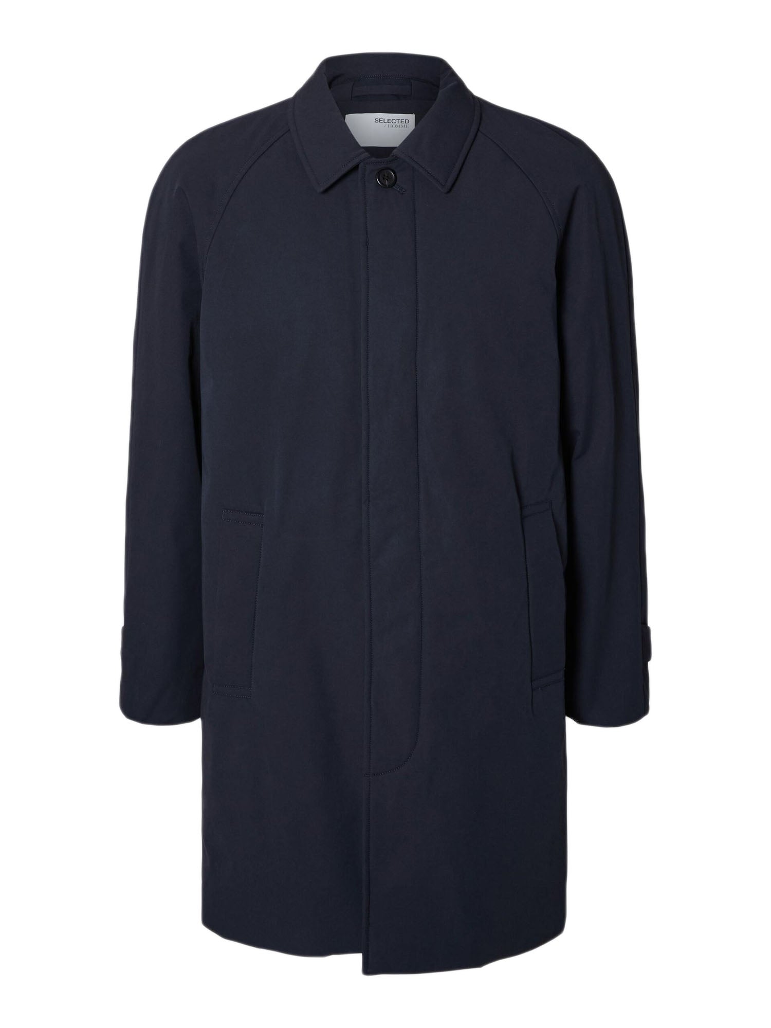 Selected Slhjones Cotton Mac Coat Blu