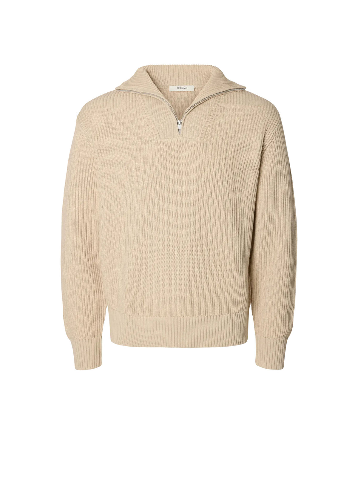 Selected Maglia SLMDRY Half Zip Beige
