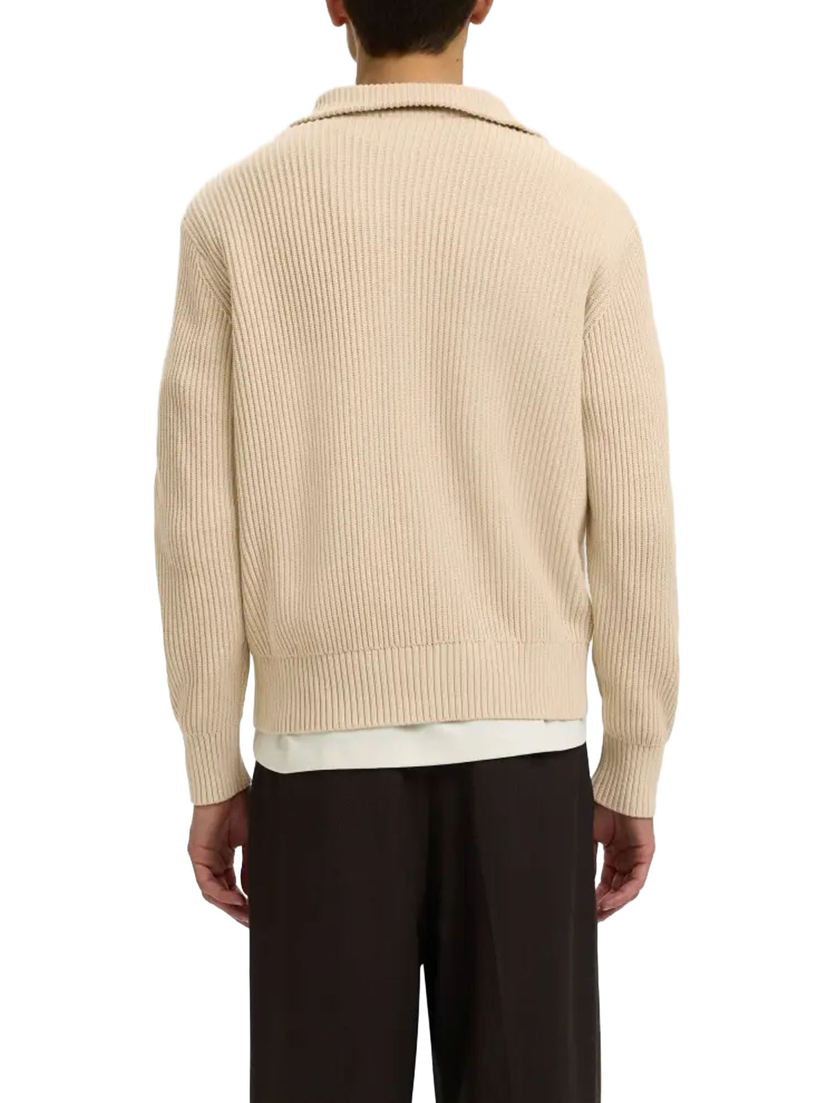 Selected Maglia SLMDRY Half Zip Beige