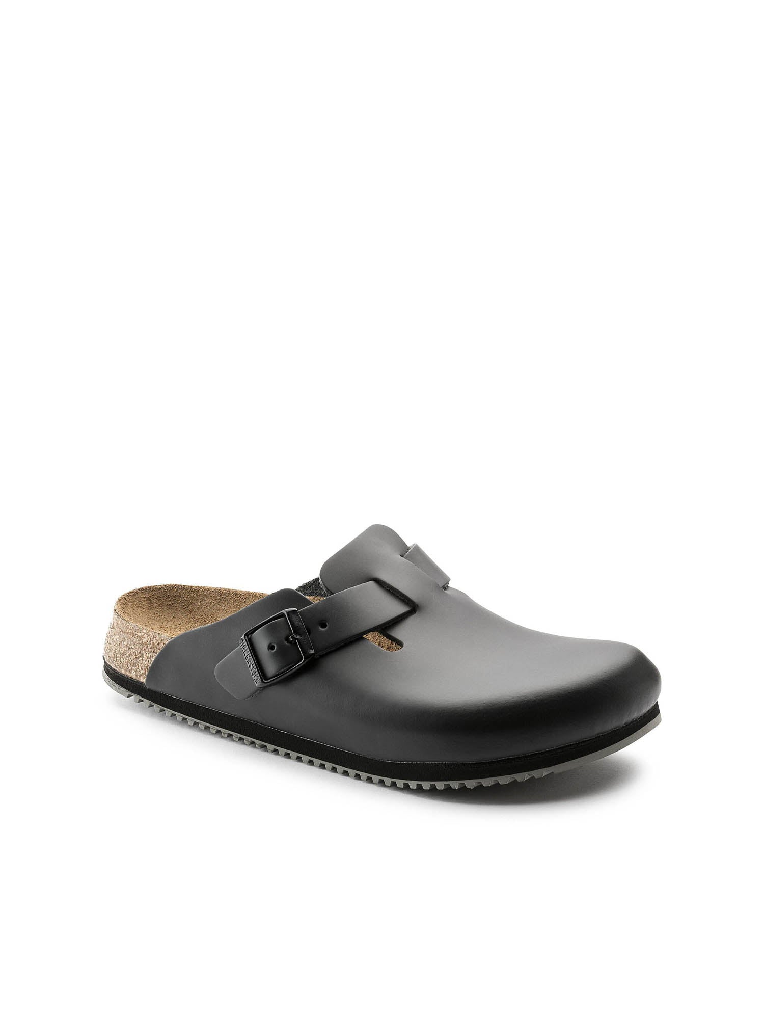 Birkenstock Boston Super grip (Pelle naturale) Nero