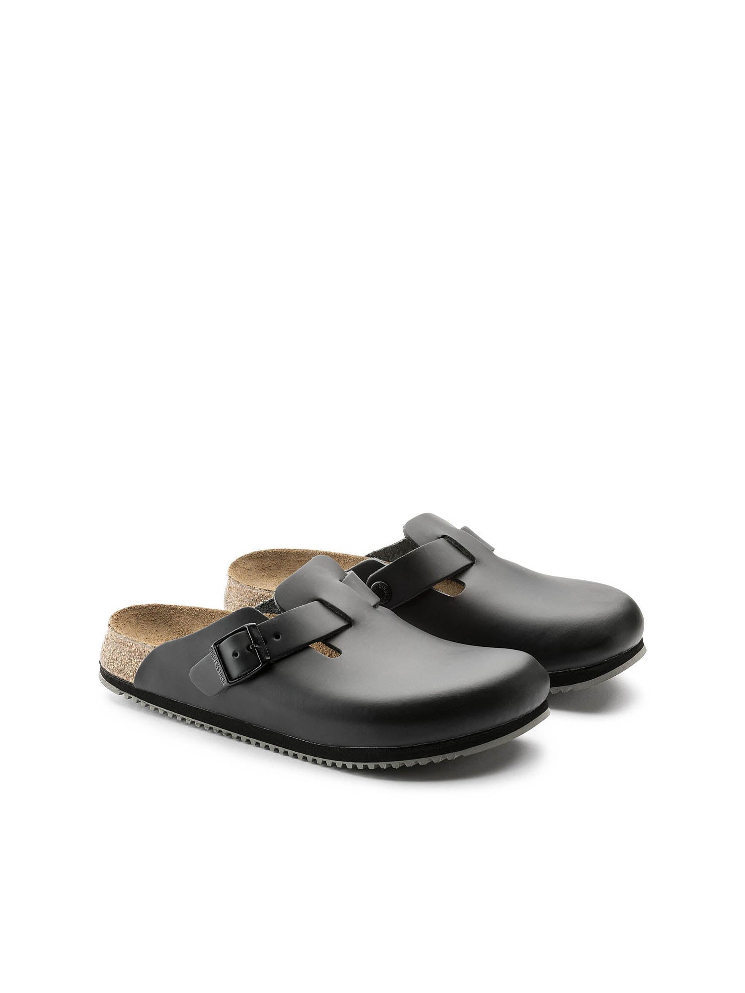 Birkenstock Boston Super grip (Pelle naturale) Nero