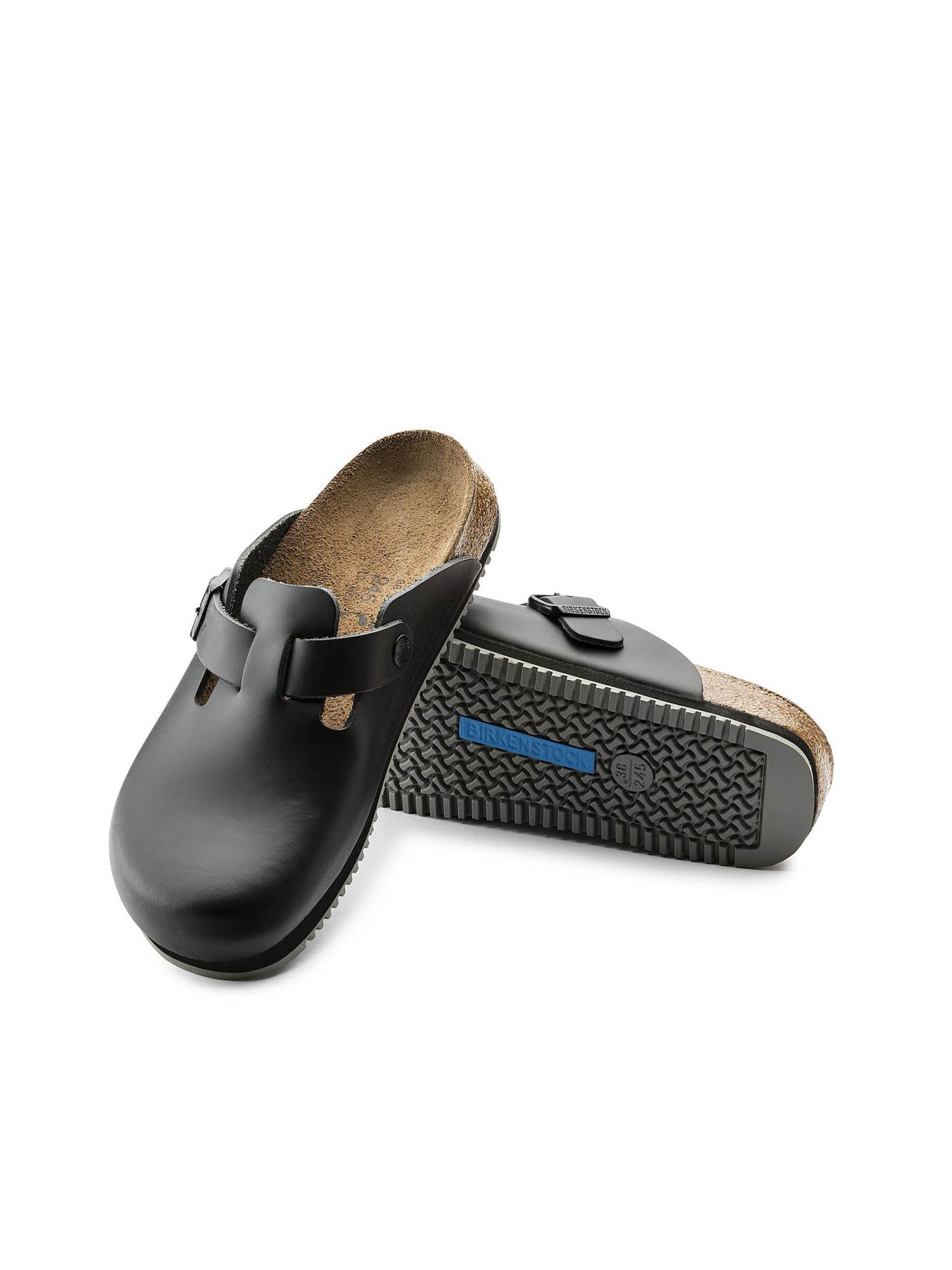 Birkenstock Boston Super grip (Pelle naturale) Nero