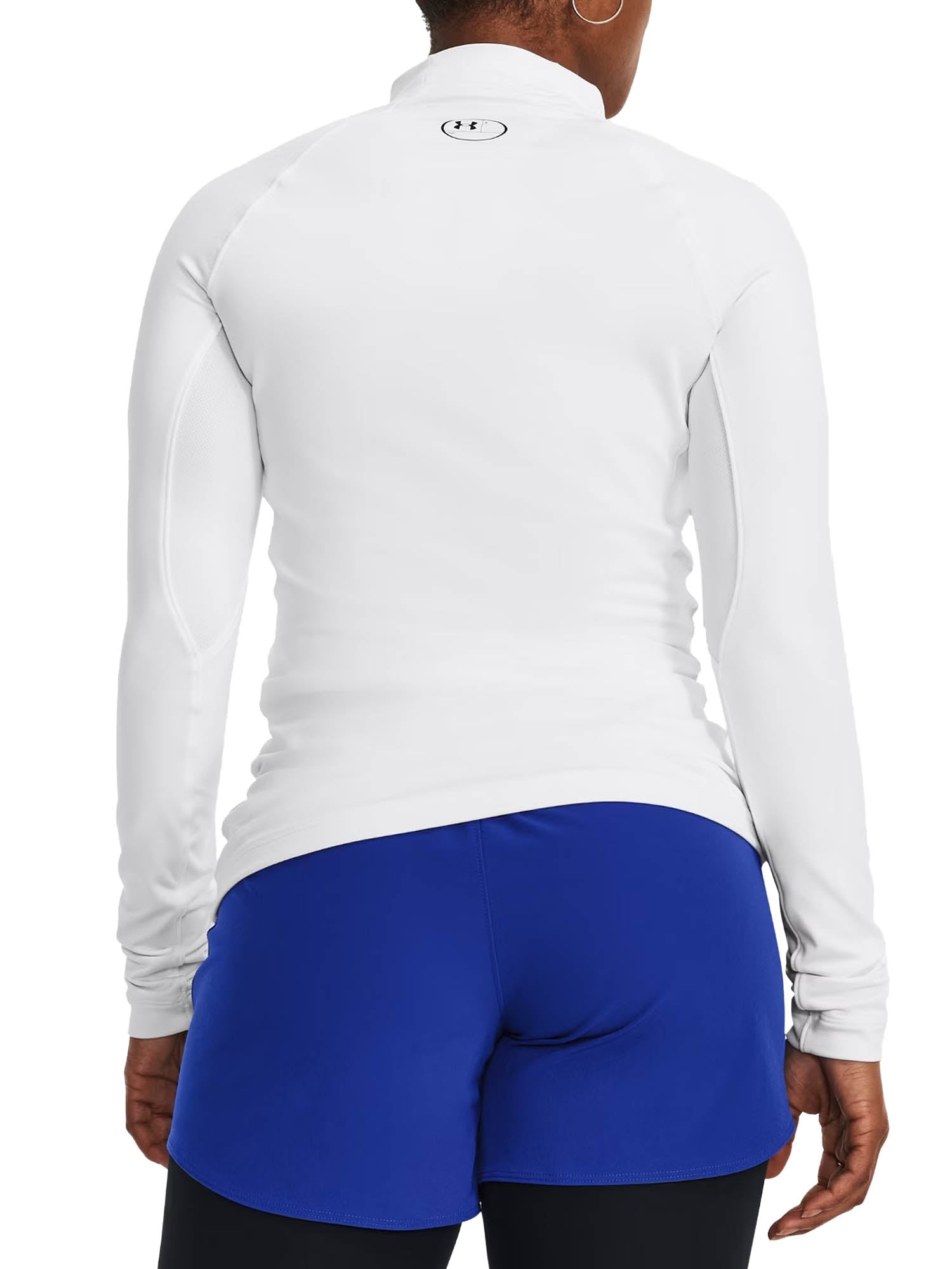 Under Armour Lupetto ColdGear® Authentics Mock Neck Bianco