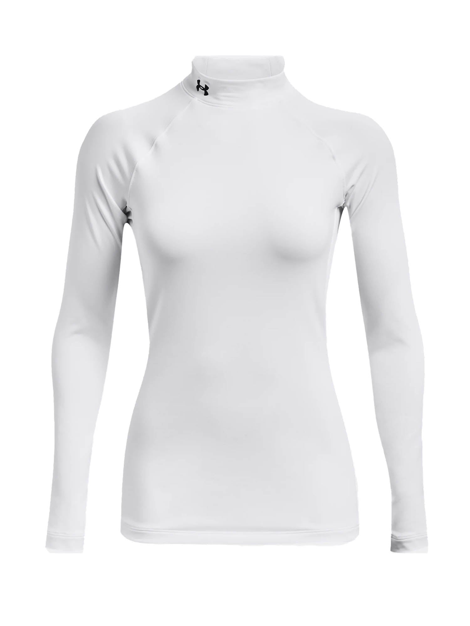 Under Armour Lupetto ColdGear® Authentics Mock Neck Bianco