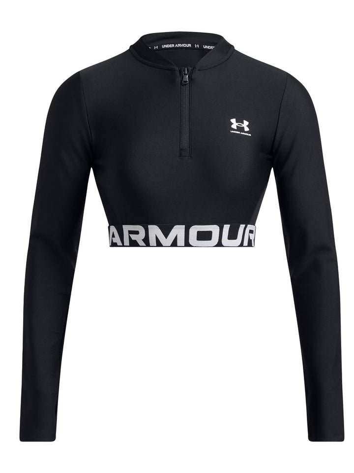 Under Armour Maglia a maniche lunghe HeatGear® Rib ¼ Zip Nero