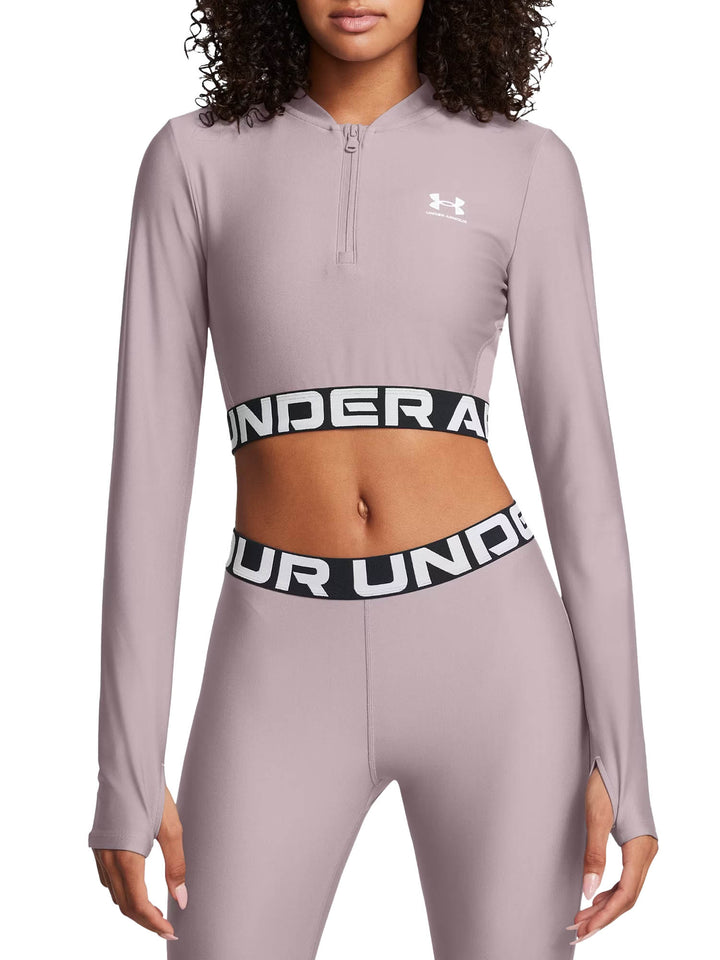 Under Armour Maglia a maniche lunghe HeatGear® Rib ¼ Zip Grigio