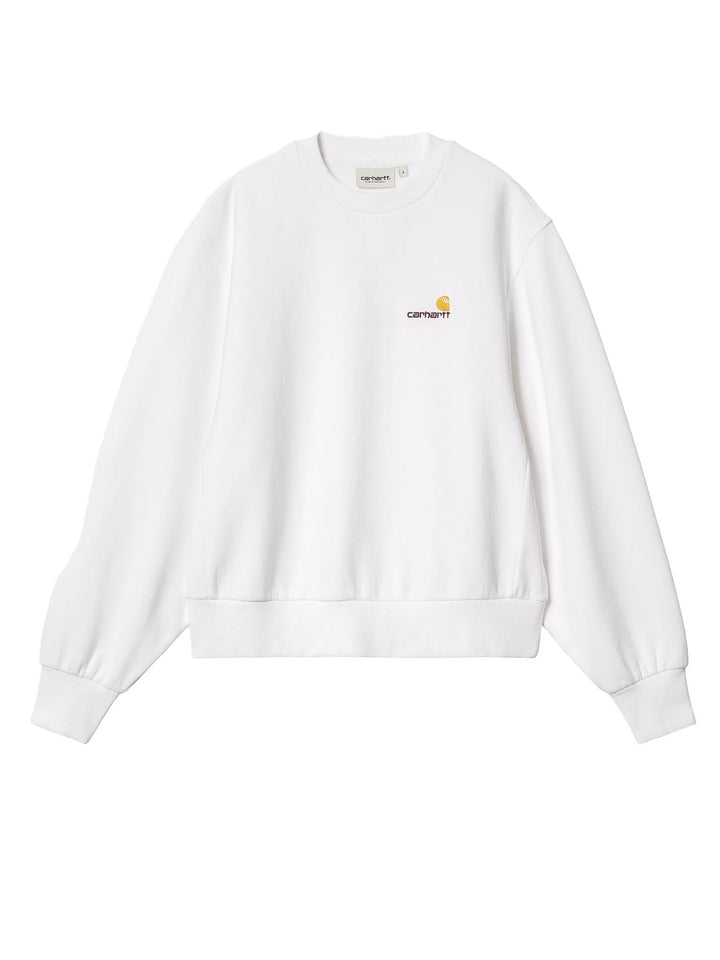 Carhartt Wip W' American Script Sweatshirt Bianco