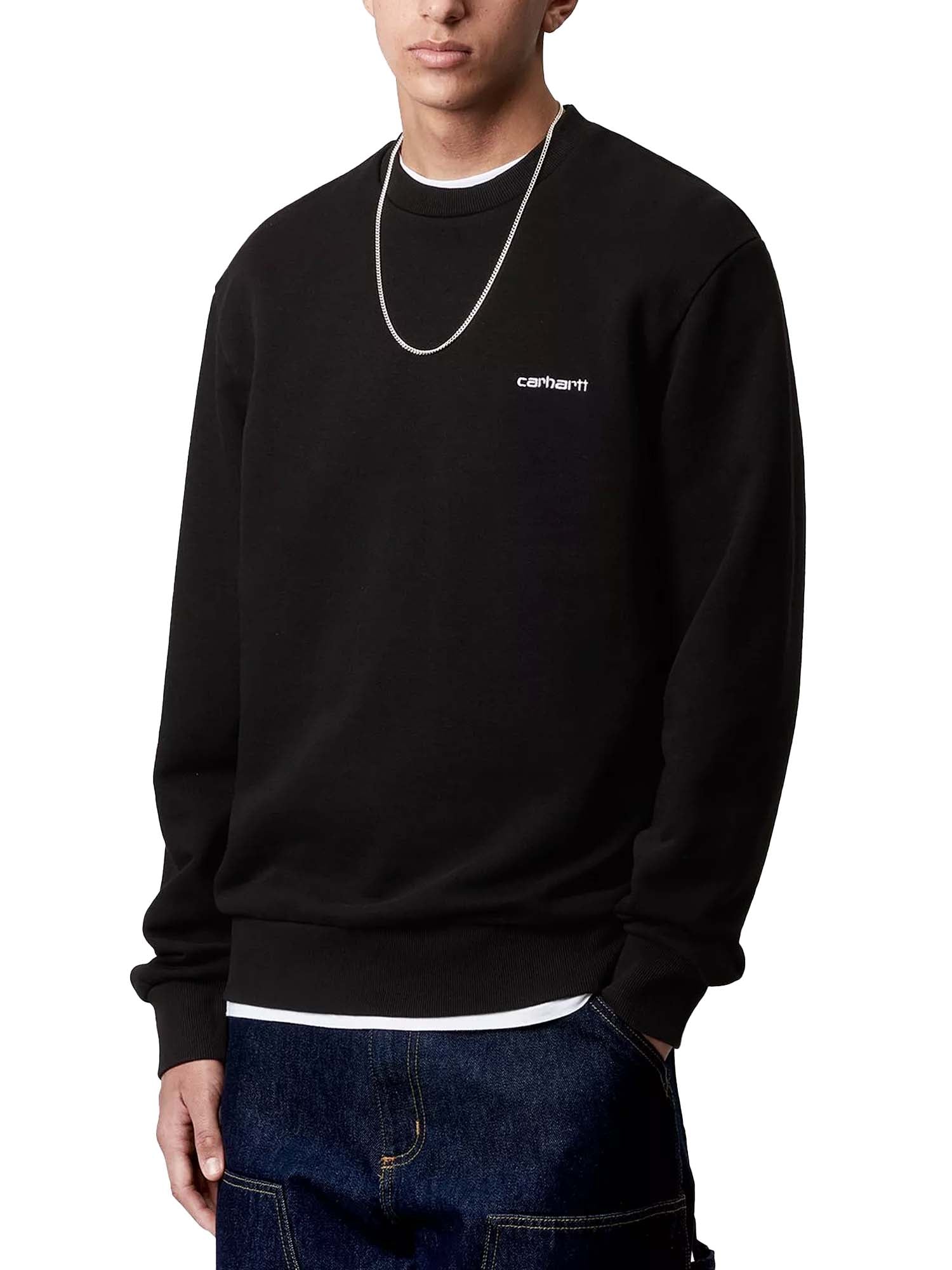 Carhartt Wip Script Embroidery Sweatshirt Nero