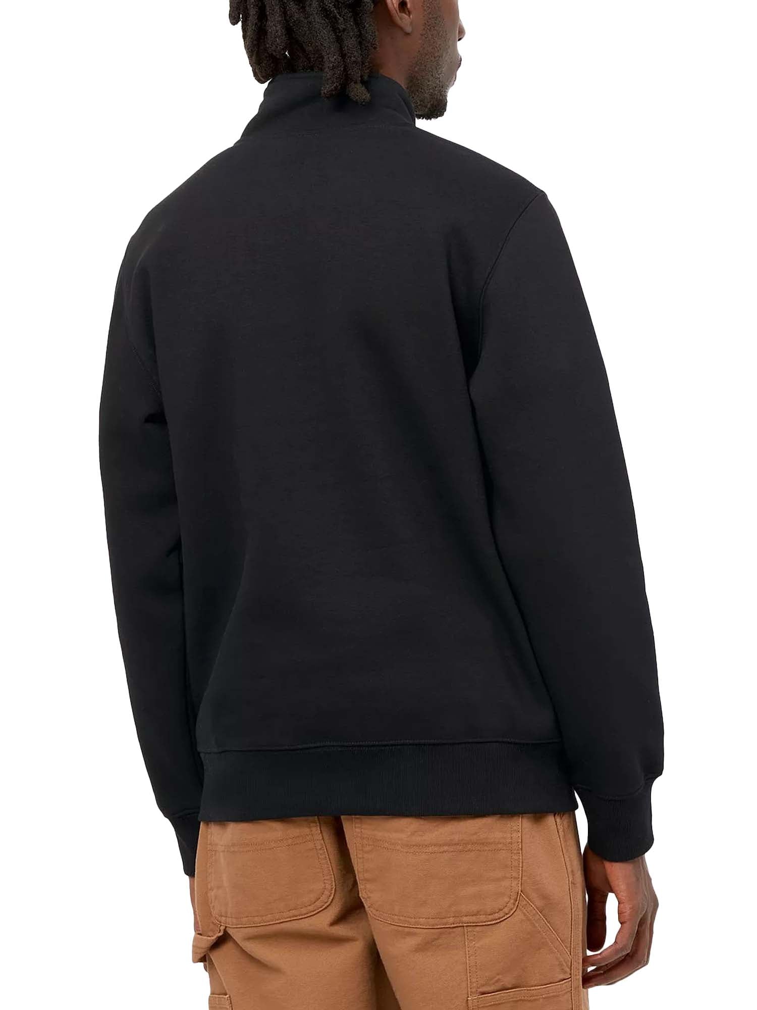 Carhartt Wip Chase Neck Zip Sweatshirt Nero