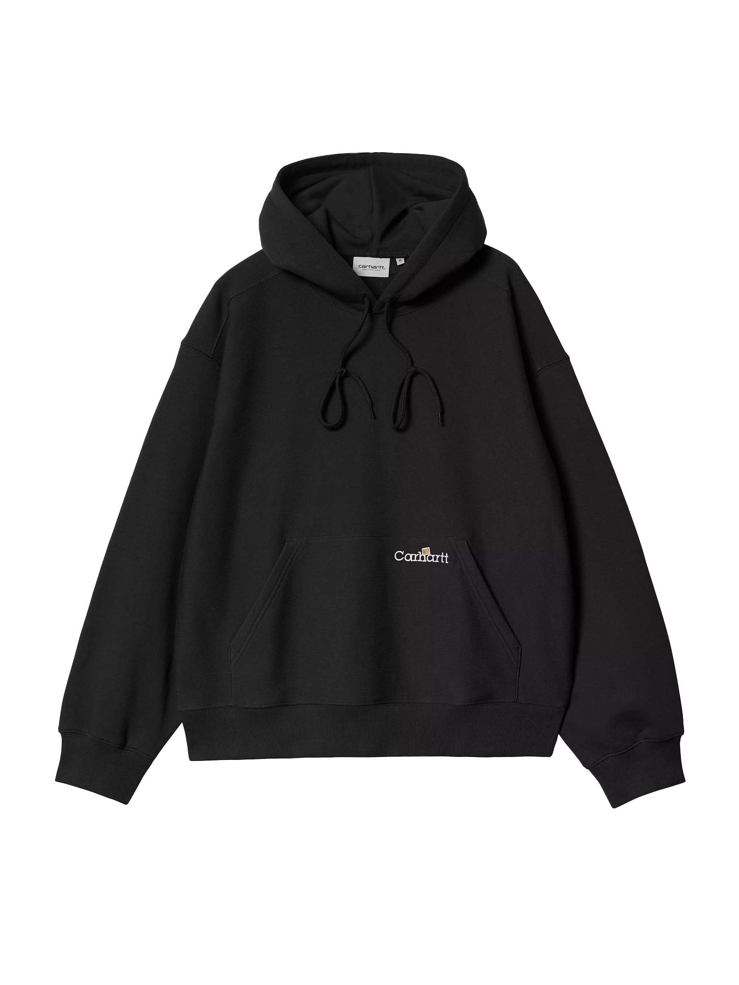 Carhartt Wip Hooded Label Script Sweat Nero