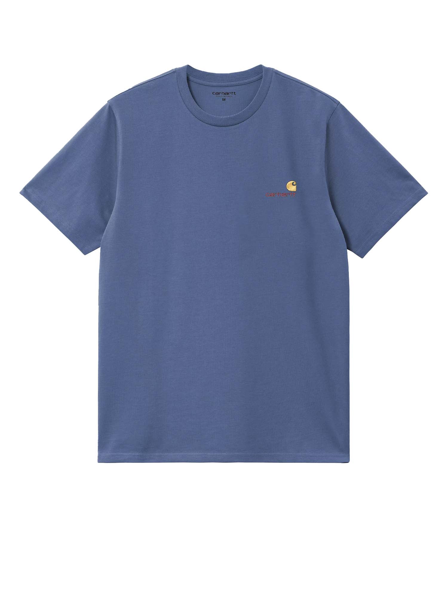 Carhartt Wip S/S American Script T-Shirt Blu
