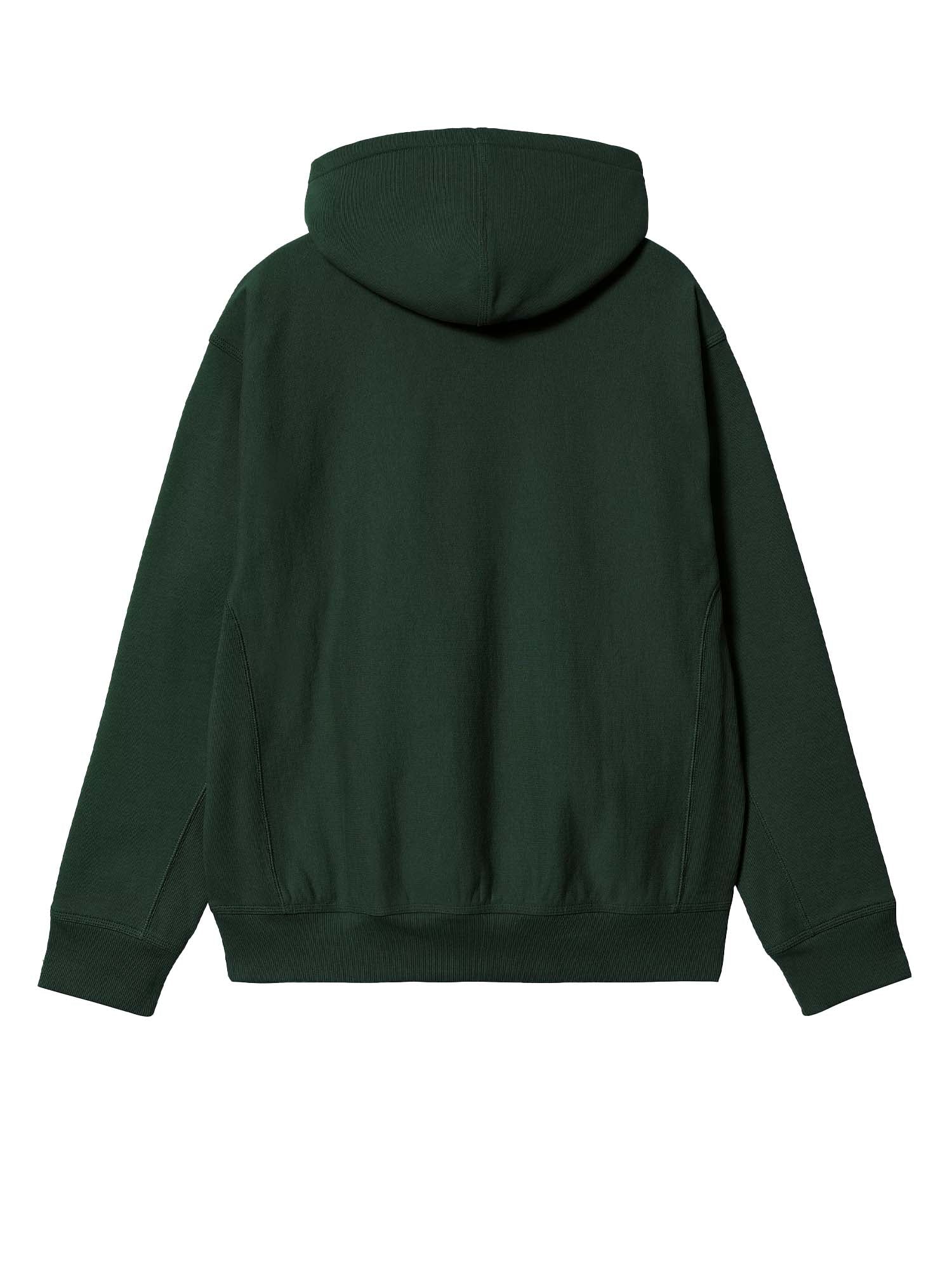 Carhartt Wip Hooded American Script Sweatshirt Verde