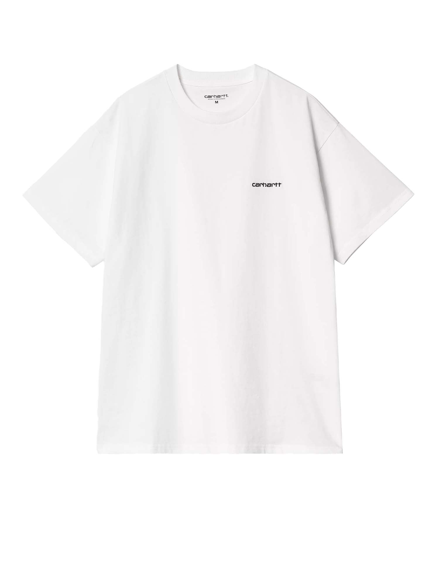 Carhartt Wip S/S Script Embroidery T-Shirt Bianco