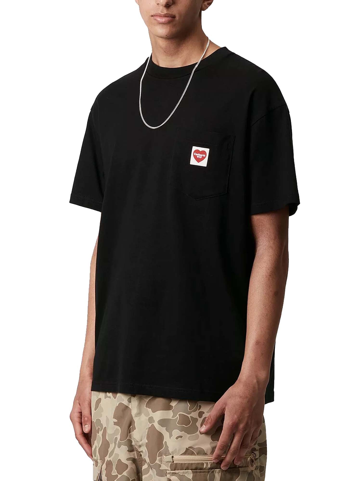 Carhartt Wip S/S Pocket Heart T-Shirt Nero