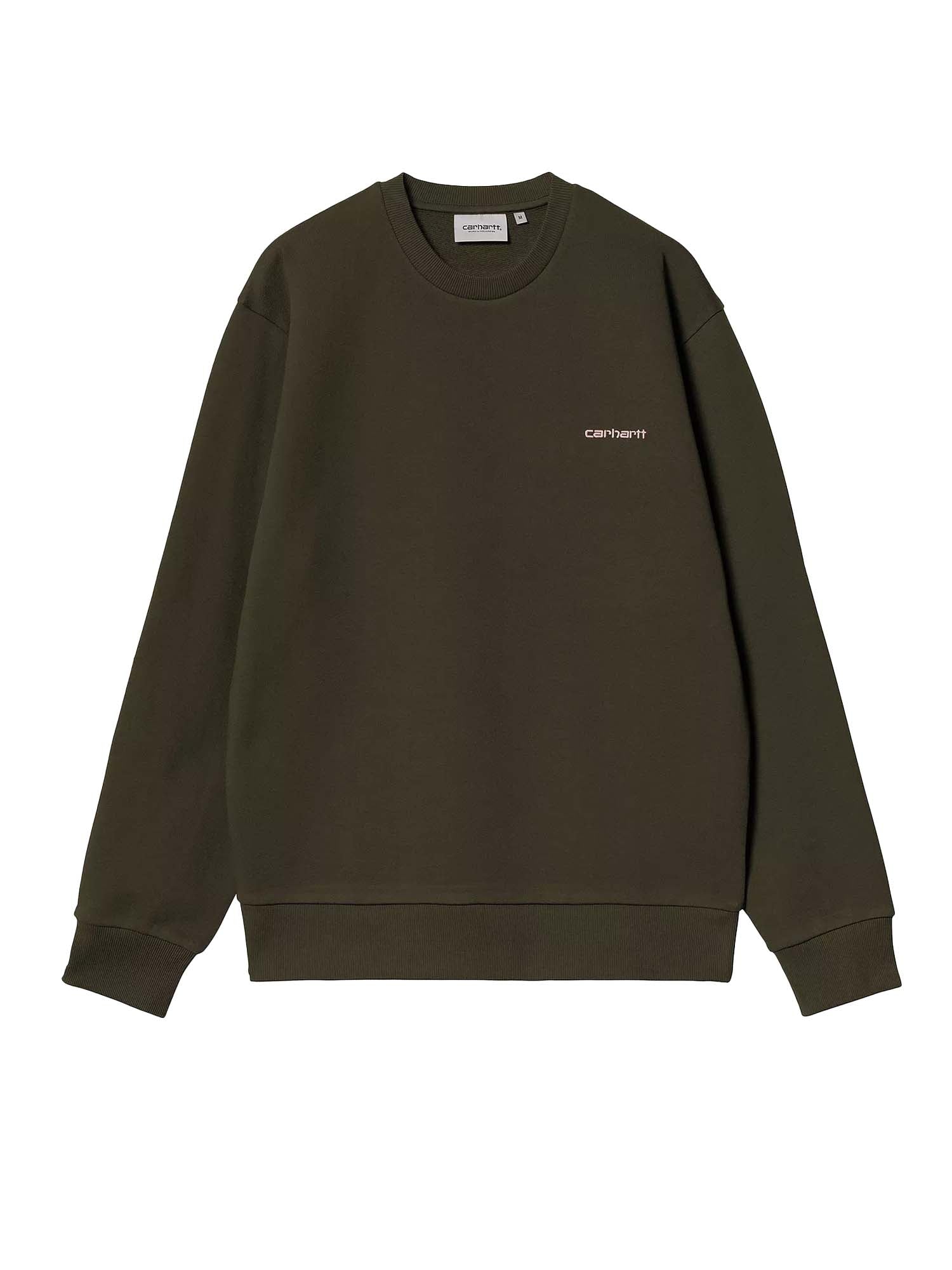 Carhartt Wip Script Embroidery Sweatshirt Verde