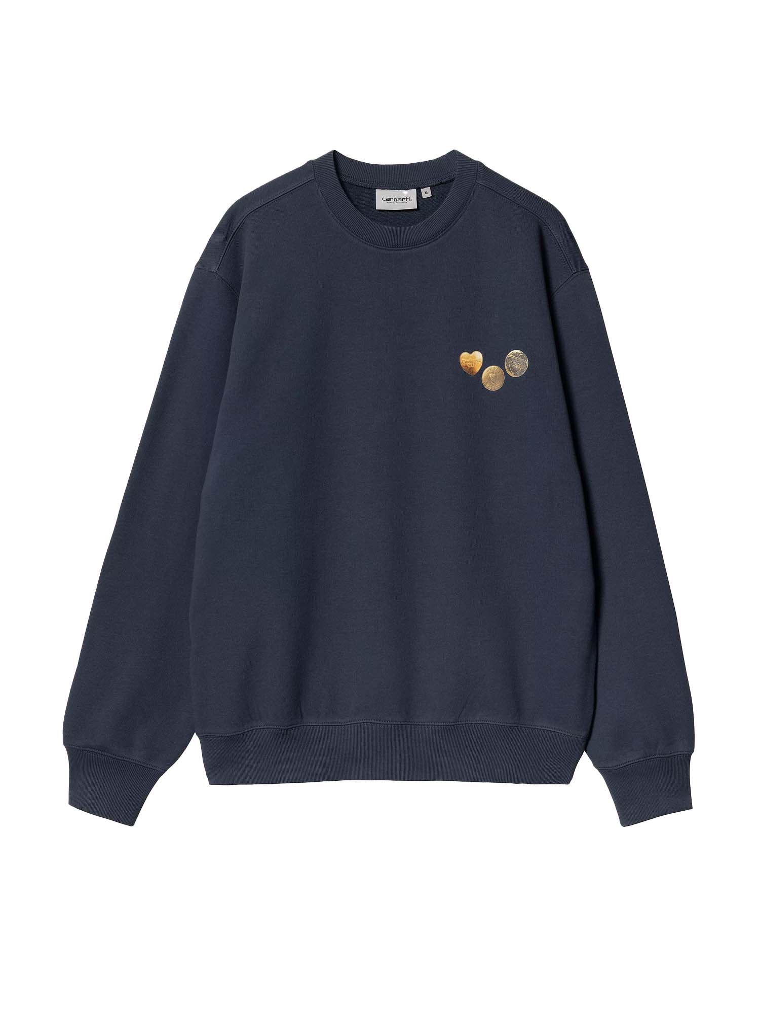 Carhartt Wip Button Sweatshirt Blu