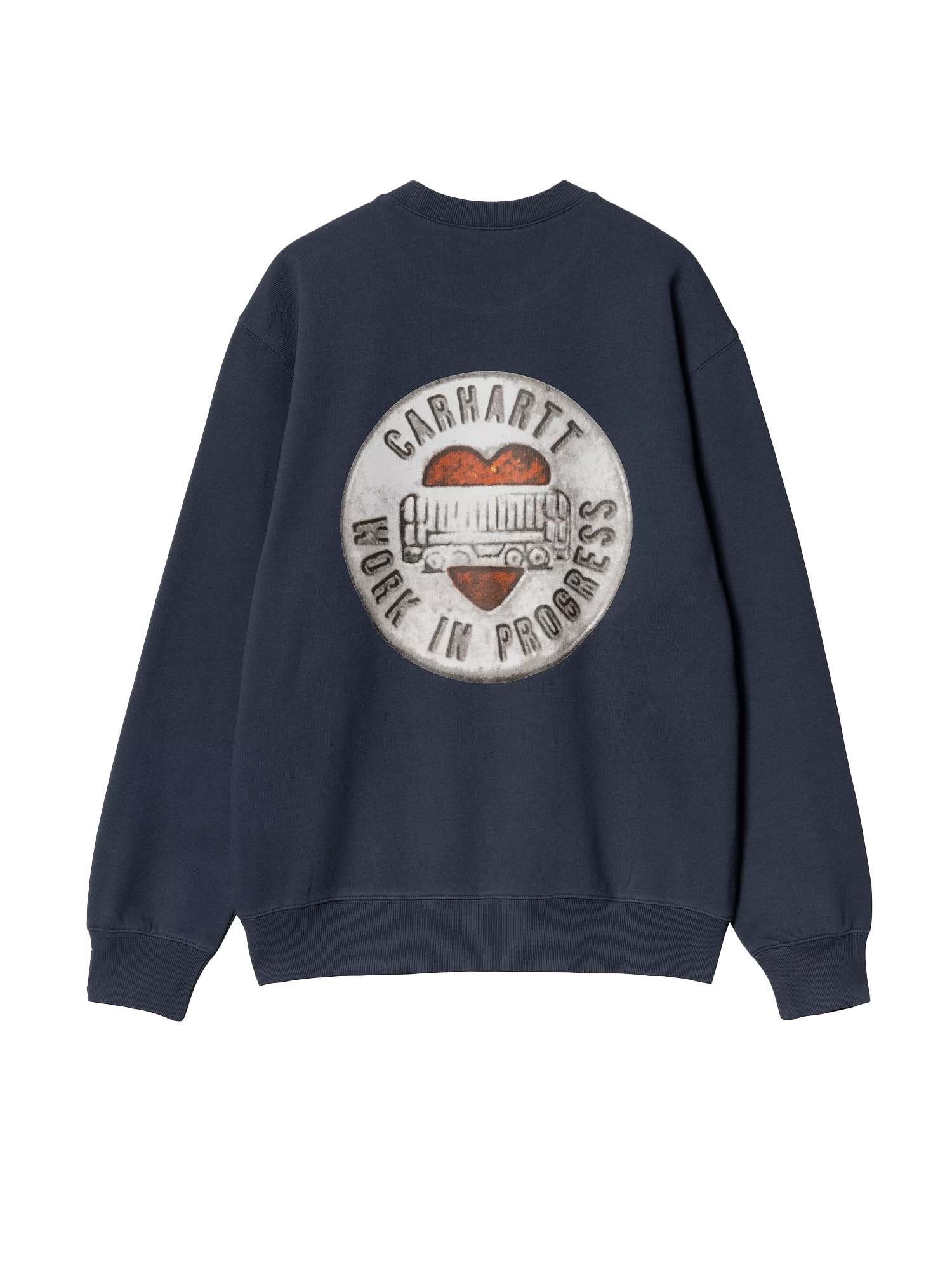 Carhartt Wip Button Sweatshirt Blu