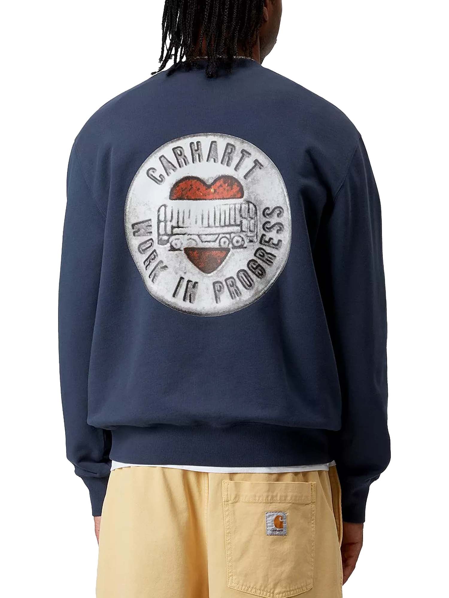 Carhartt Wip Button Sweatshirt Blu