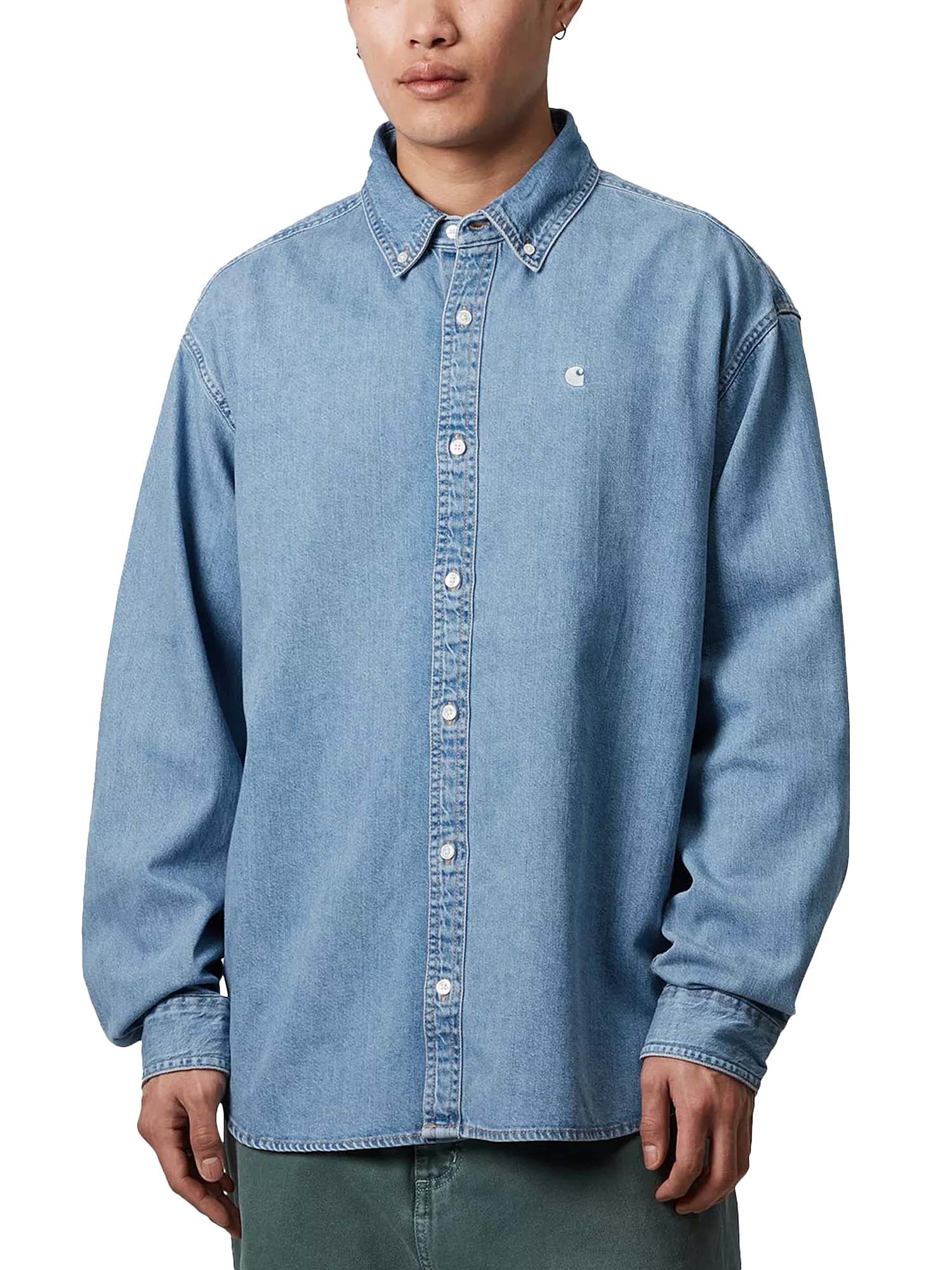 Carhartt Wip L/S Lucas Shirt Azzurro