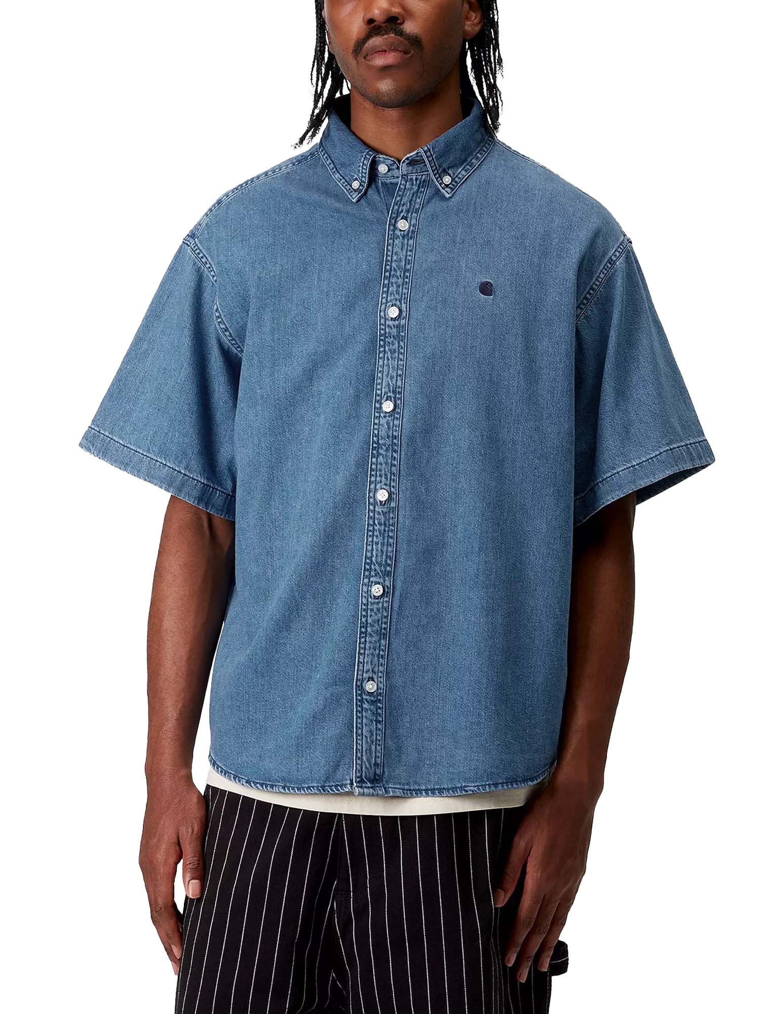 Carhartt Wip S/S Lucas Shirt Blu